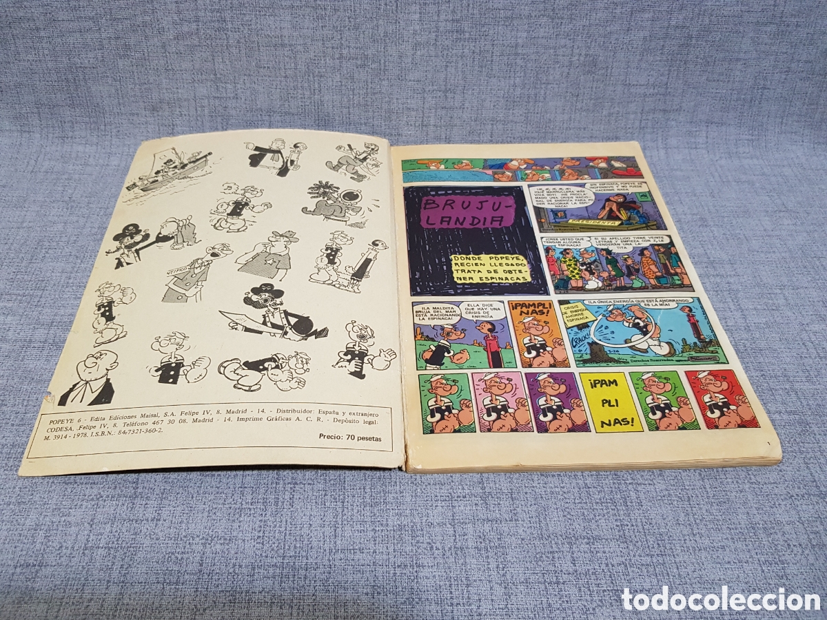 Tebeos: POPEYE N⁰6 EDICIONES MAISAL A&Ntilde;O 1978 - Foto 3