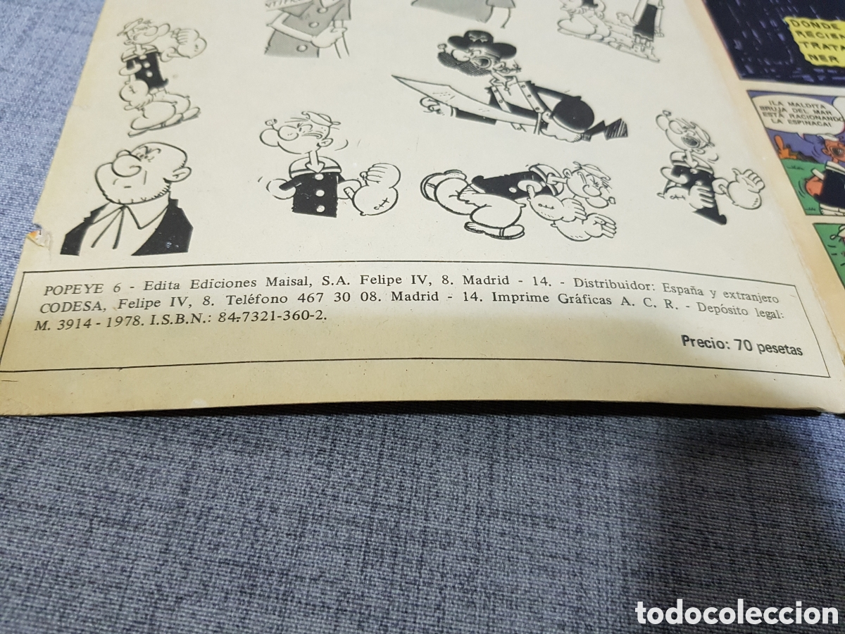 Tebeos: POPEYE N⁰6 EDICIONES MAISAL A&Ntilde;O 1978 - Foto 4