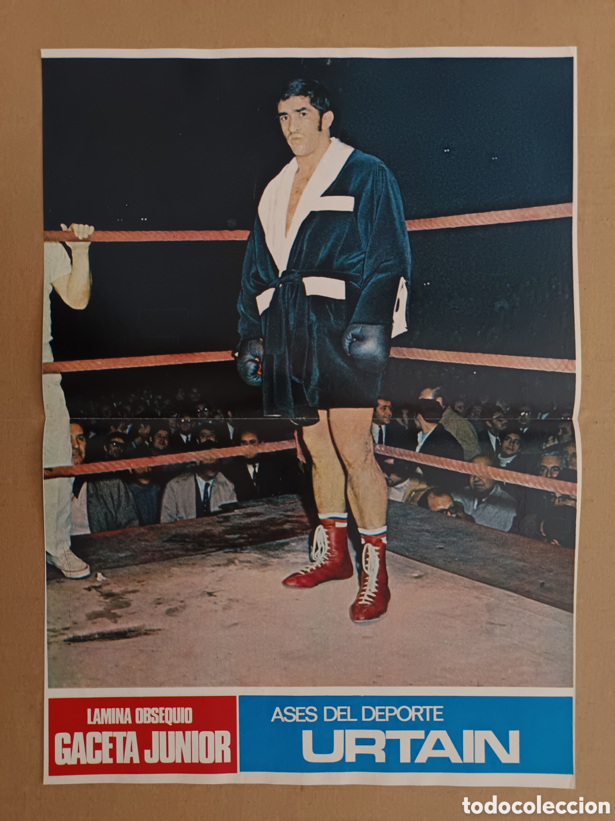 Comics: P&oacute;ster Ases del Deporte: Urtain (Gaceta Junior). 37&times;27 cent&iacute;metros.