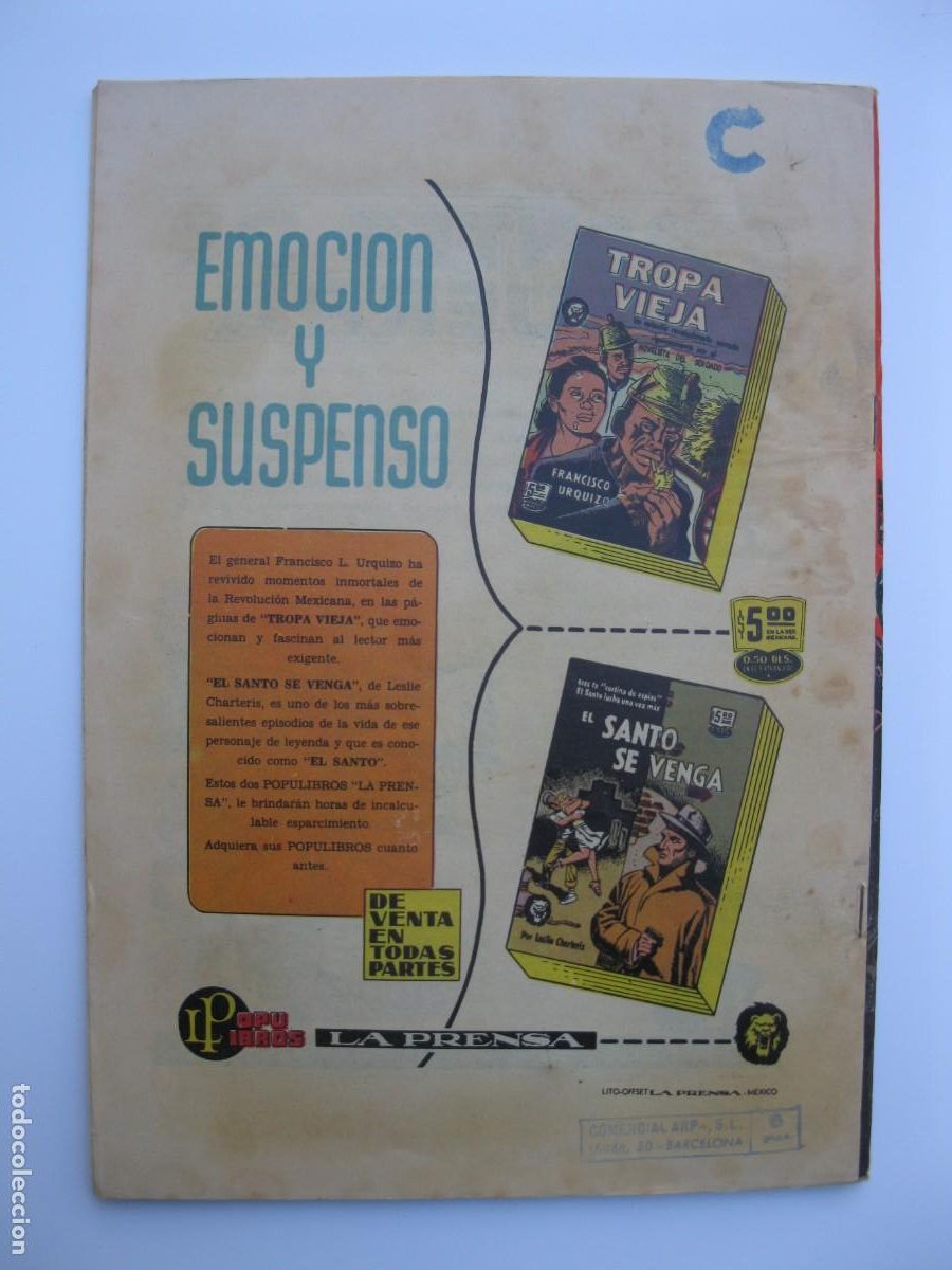 Tebeos: COMANDOS - N&ordm; 14 - ORIGINAL - LA PRENSA (M&Eacute;XICO) - A&Ntilde;O 1957. - Foto 3