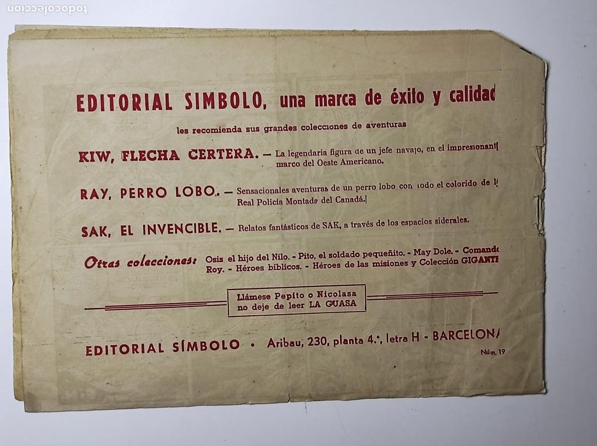 Tebeos: COBALTO N&ordm; 19 - EDITORIAL S&Iacute;MBOLO - ORIGINAL DE &Eacute;POCA - Foto 2