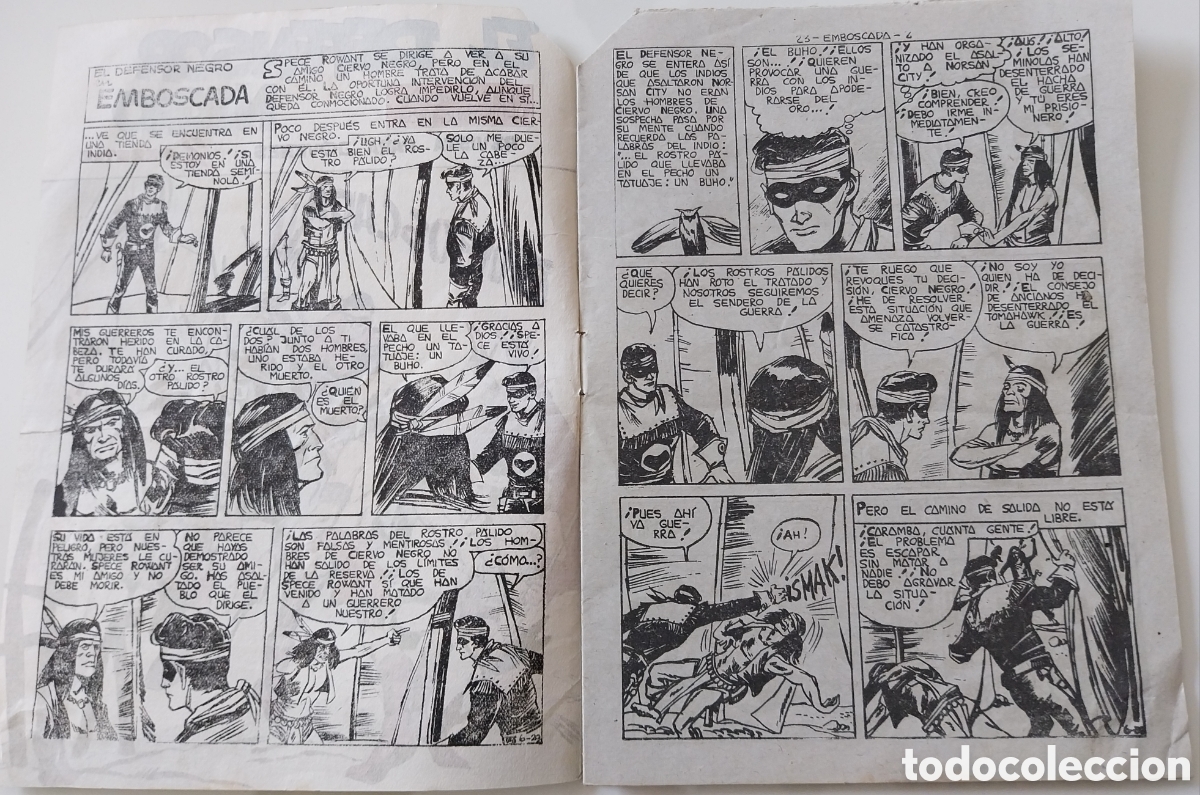 Tebeos: Tebeo 1963 El Defensor Negro - Emboscada n&ordm; 23 - Foto 3