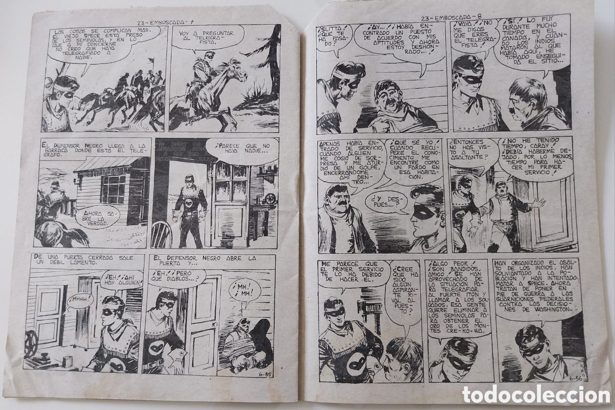 Tebeos: Tebeo 1963 El Defensor Negro - Emboscada n&ordm; 23 - Foto 6