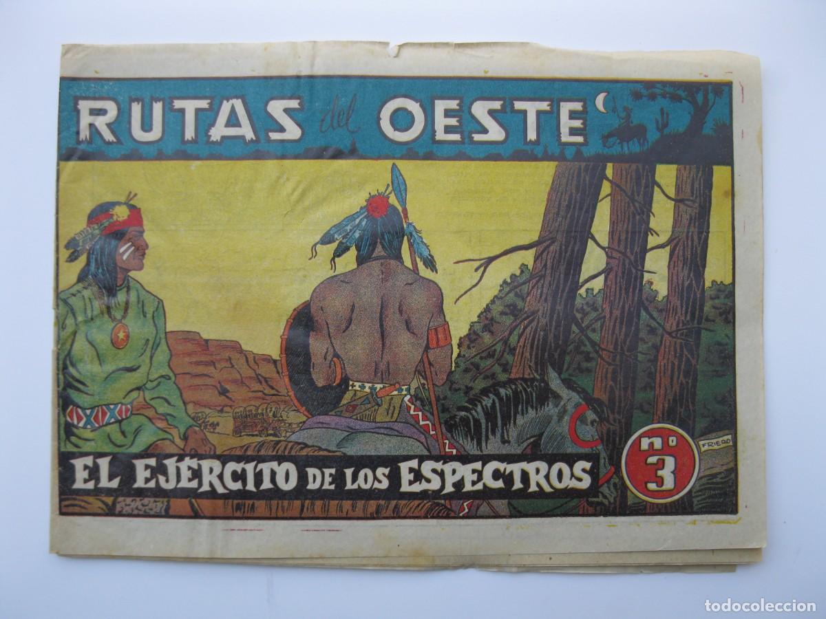 Tebeos: RUTAS DEL OESTE - N&ordm; 3 - EL EJ&Eacute;RCITO DE LOS ESPECTROS - ORIGINAL - EDICIONES SORIANO. - Foto 1