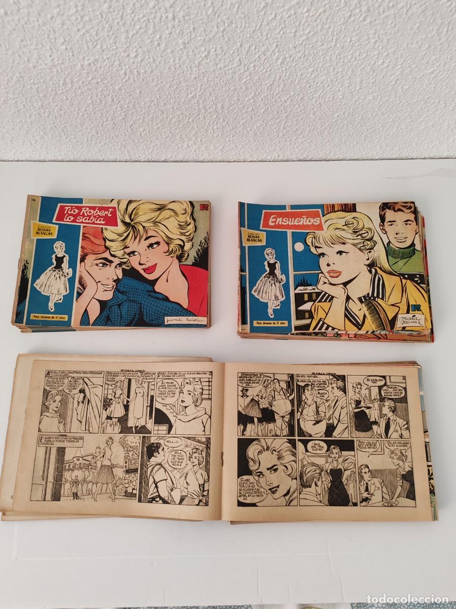 Tebeos: COLECCI&Oacute;N ROSAS BLANCAS, 1958. LOTE DE 86 EJEMPLARES - Foto 1