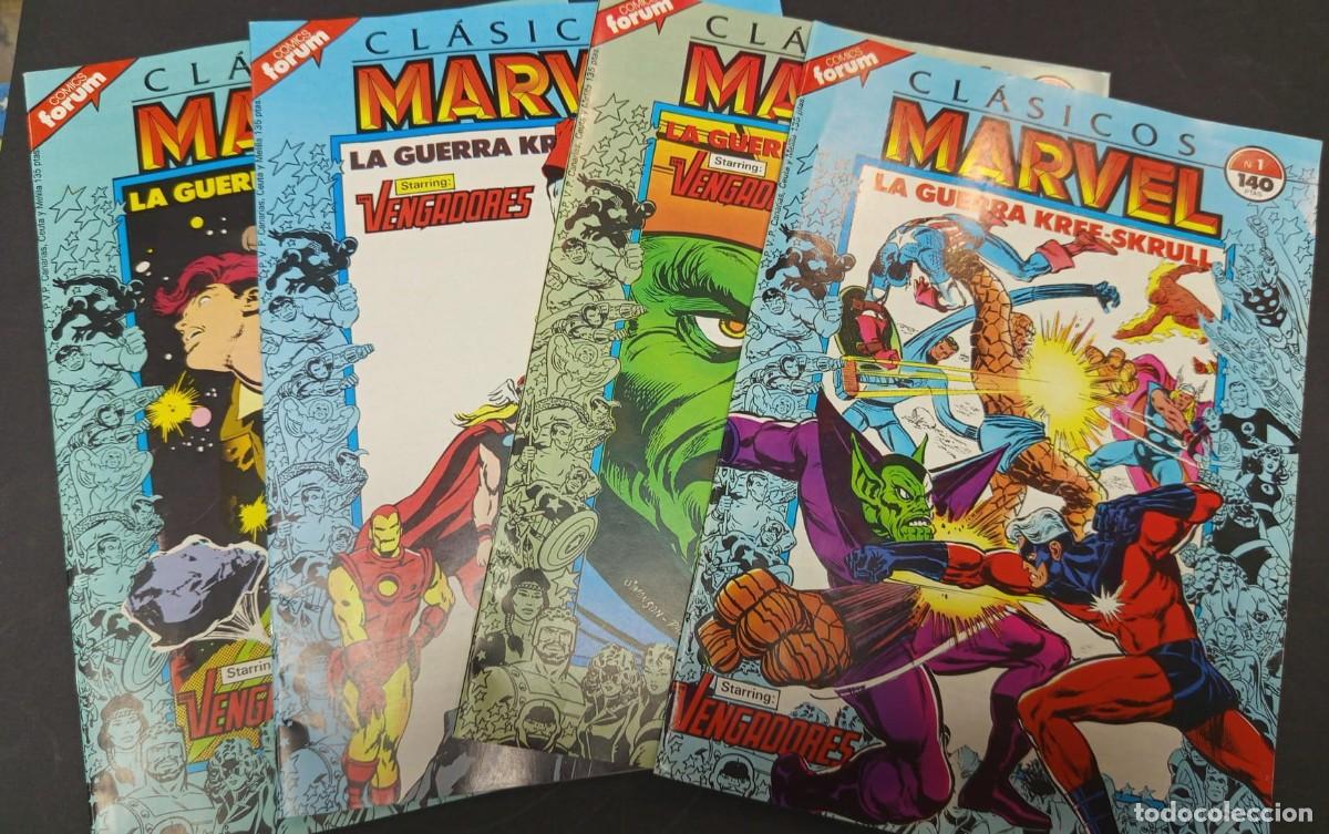 Tebeos: CLASICOS MARVEL LA GUERRA KREE-SKRULL COMPLETO FORUM - Foto 1