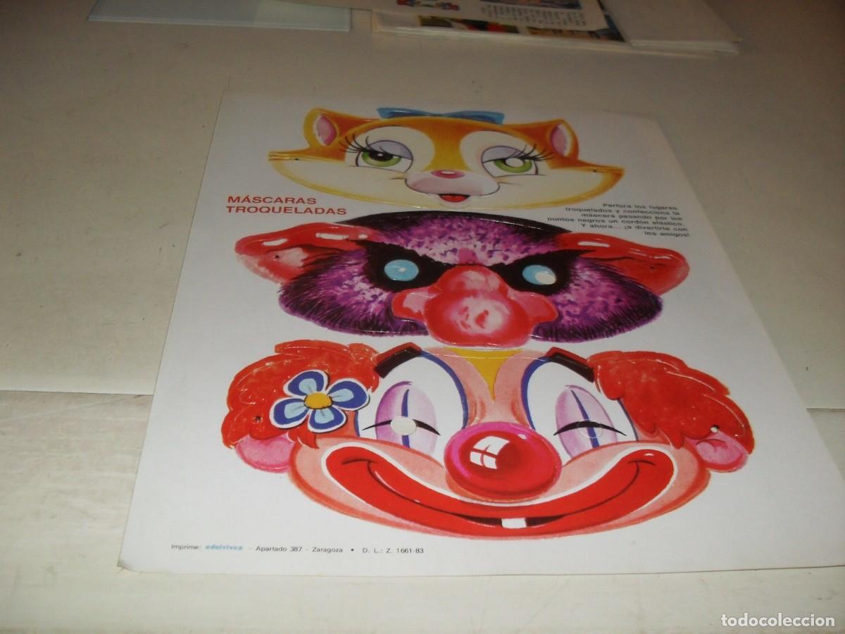 Tebeos: RECORTABLE MASCARAS TROQUELADAS,3 MODELOS,EDICIONES PTT,1982 - Foto 1