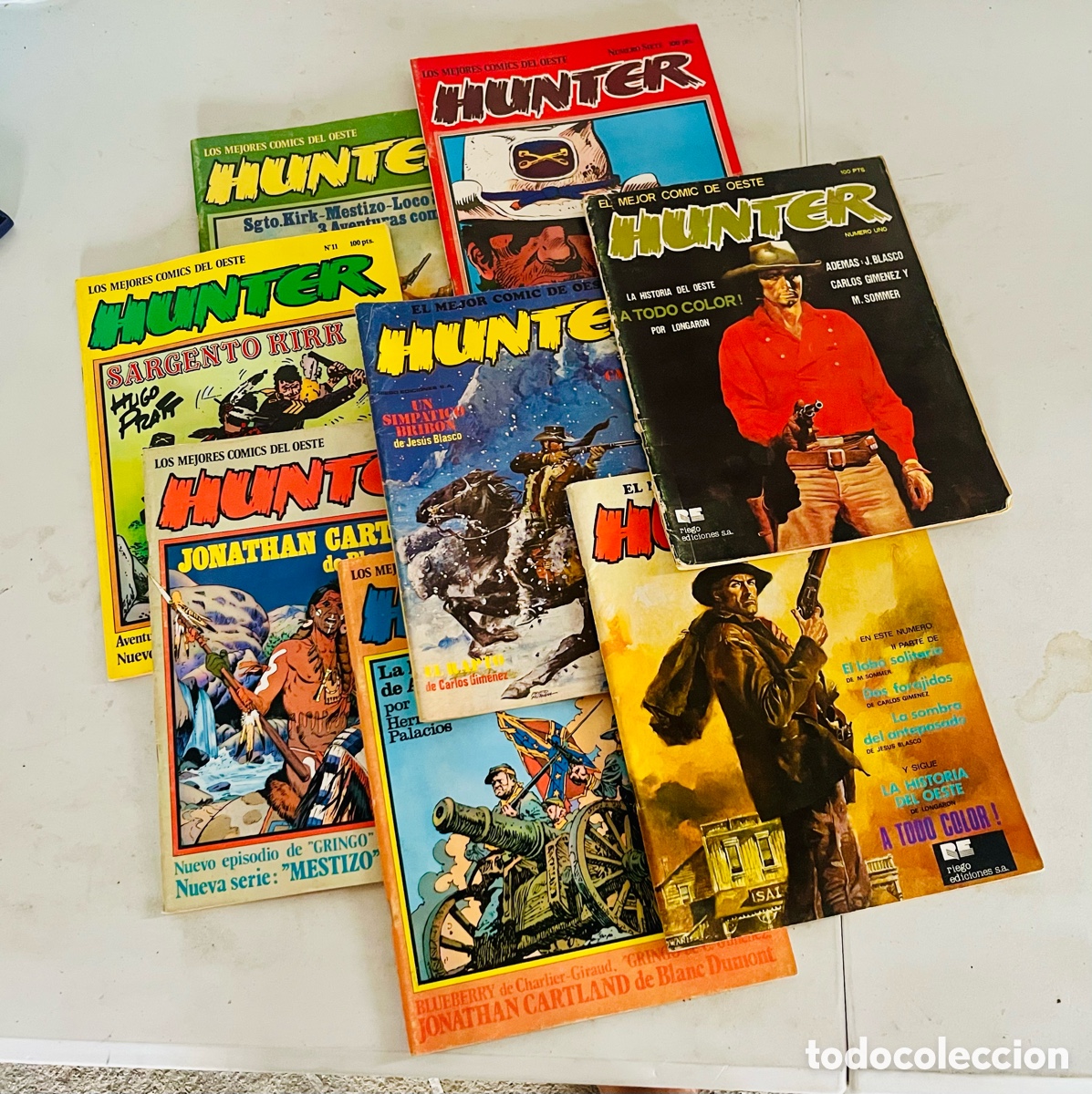 Tebeos: LOS MEJORES COMICS DEL OESTE HUNTER, 8 C&Oacute;MICS DE 12, (RIEGO EDICIONES) - Foto 1