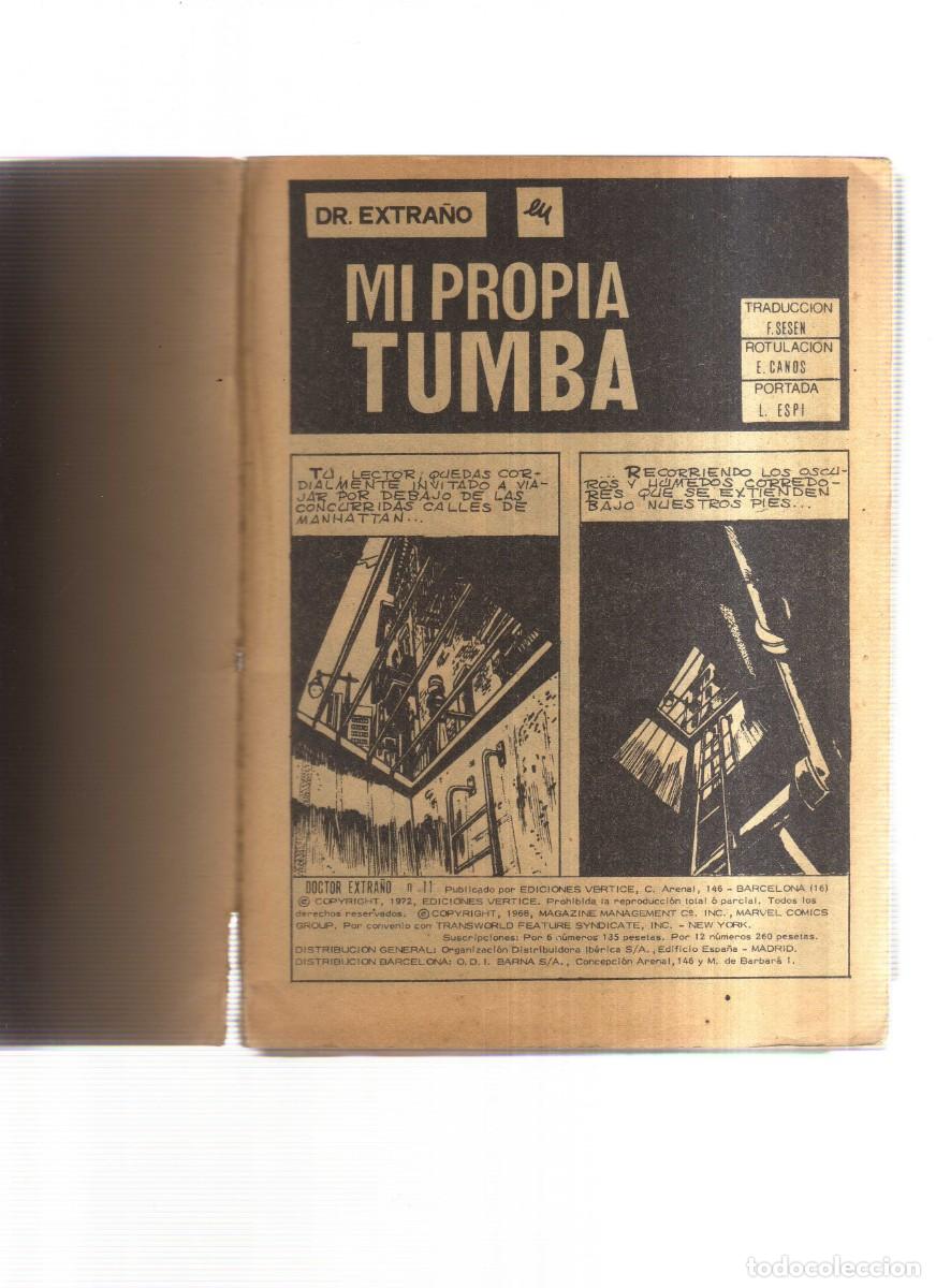 Tebeos: DOCTOR EXTRA&Ntilde;O EN MI PROPIA TUMBA - Foto 3