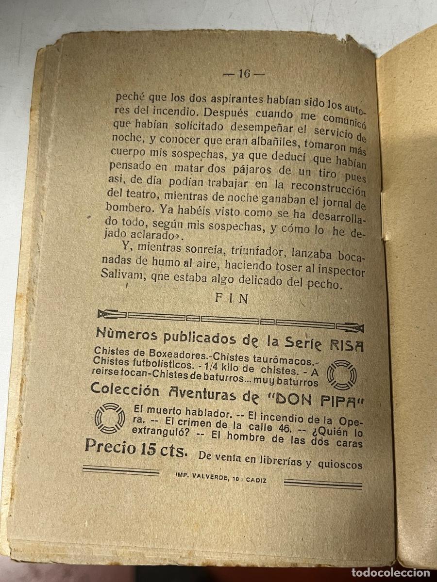 Tebeos: SERIE RISA. AVENTURAS DE DON PIPA. EL INCENDIO DE LA OPERA. EDICIONES PATRIOTICAS - Foto 6