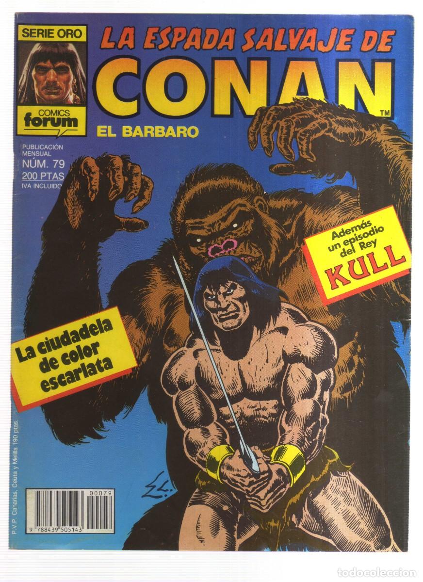 Tebeos: CONAN LA ESPADA SALVAJE SERIE ORO N,79 EL BARBARO - Foto 1