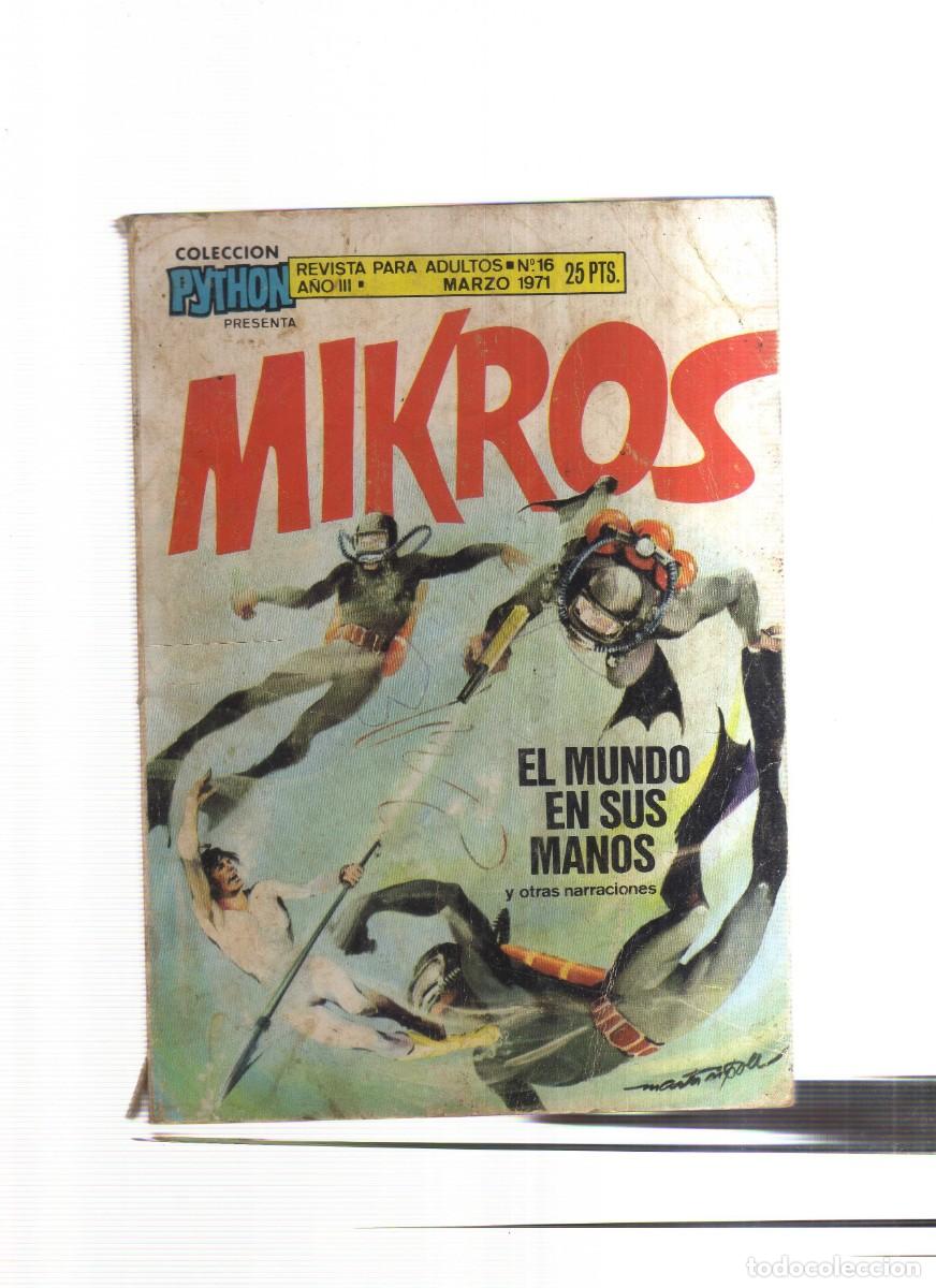 Tebeos: PYTHON MIKROS EL MUNDO EN SUS MANOS N,16 - Foto 1