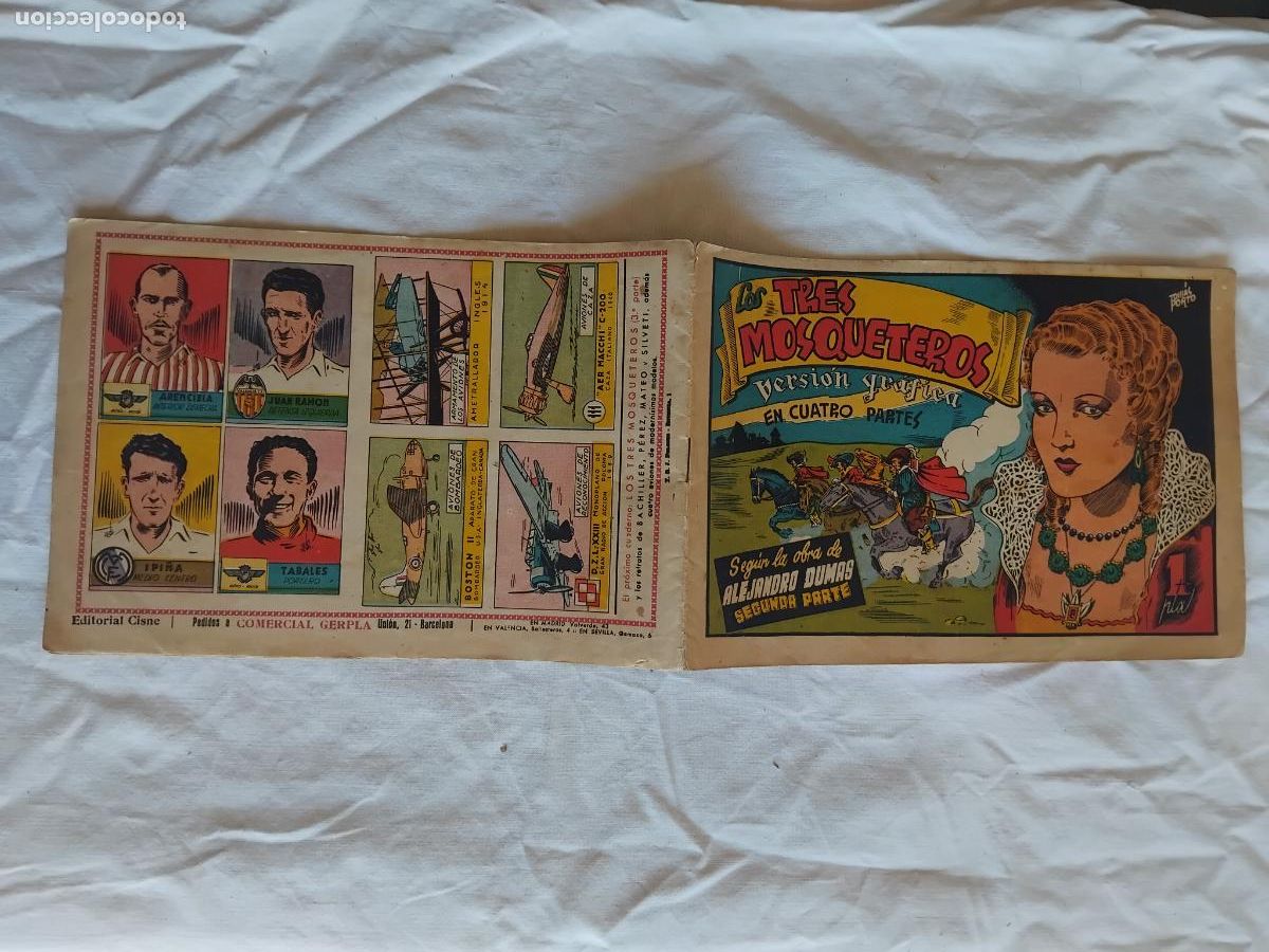 Tebeos: LOS TRES MOSQUETEROS 2&ordf; PARTE. CISNE 1942. ORIGINAL. - Foto 1