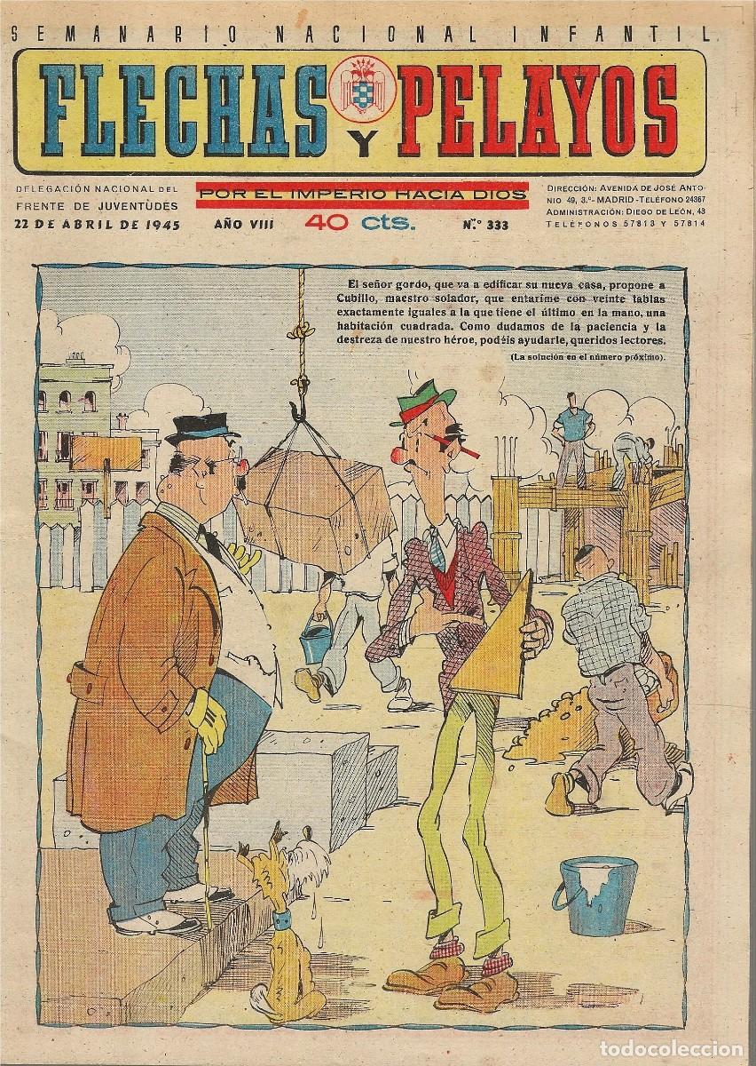 Tebeos: FLECHAS Y PELAYOS N&ordm; 333 - A&Ntilde;O 1945 - Foto 1