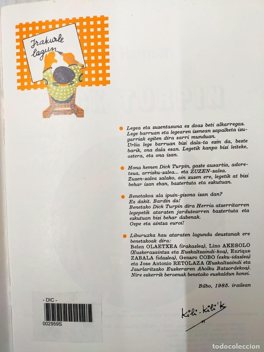 Tebeos: KILI TXORTA n&ordm; 6. DICK TURPIN. EUSKERA - Foto 4