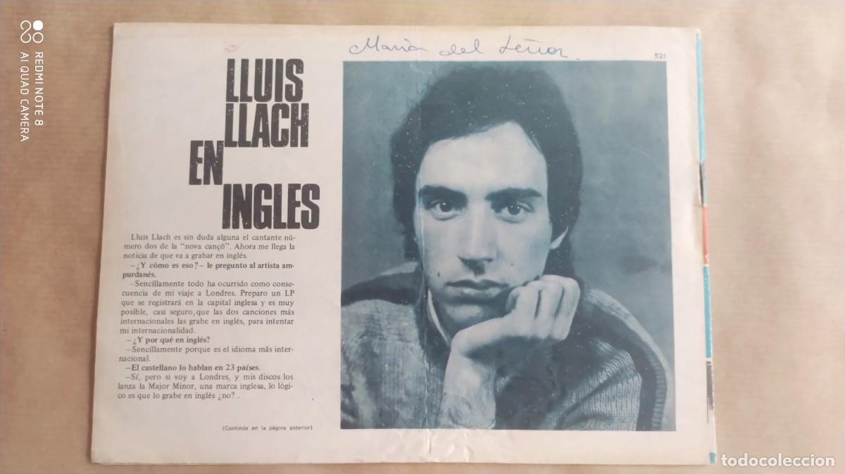 Tebeos: CLARO DE LUNA ERES TU 521 RAPHAEL -LLUIS LLACH -TRAS - - Foto 7