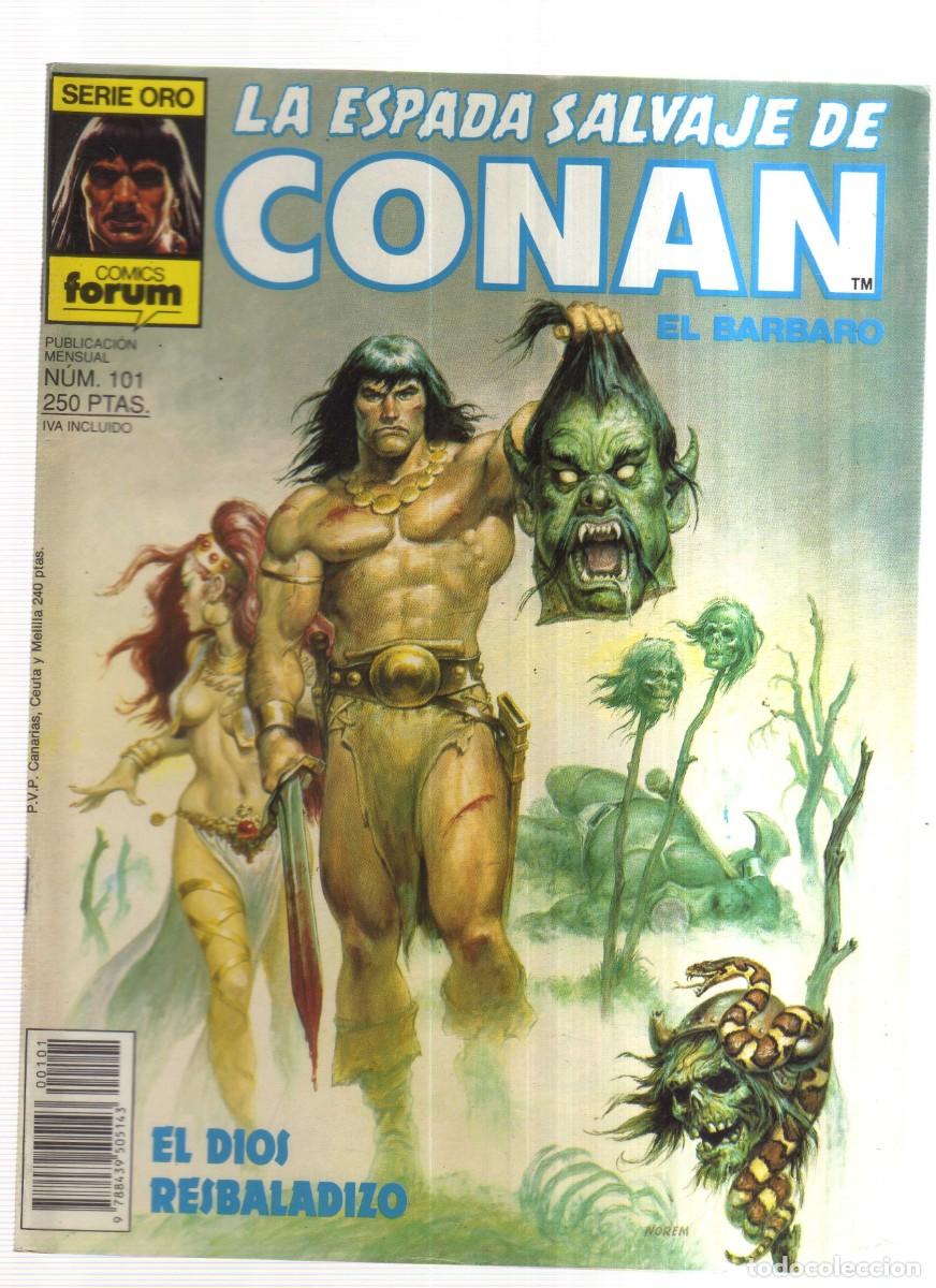 Tebeos: CONAN LA ESPADA SALVAJE SERIE ORO N,101 CONAN EL BARBARO - Foto 1
