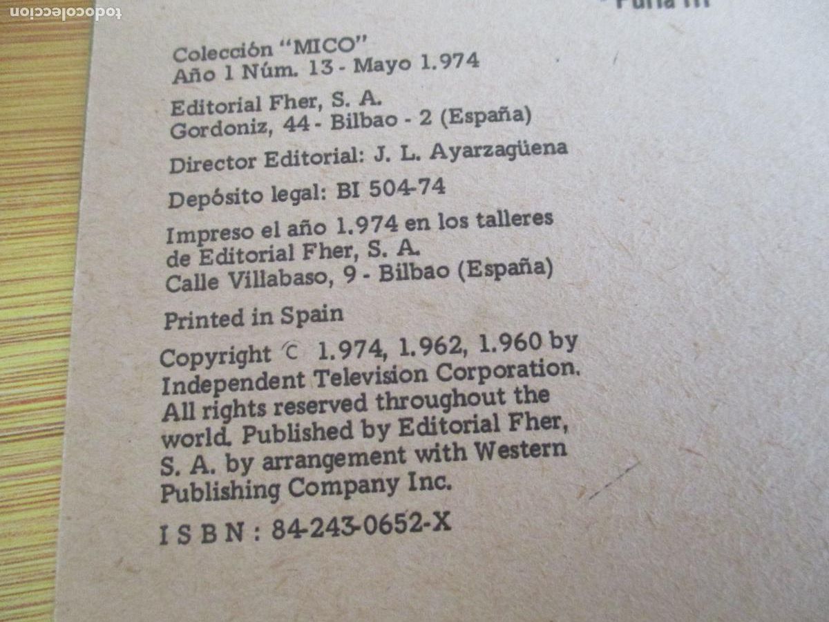 Tebeos: COLECCI&Oacute;N MICO- FURIA- 1974 - Foto 3