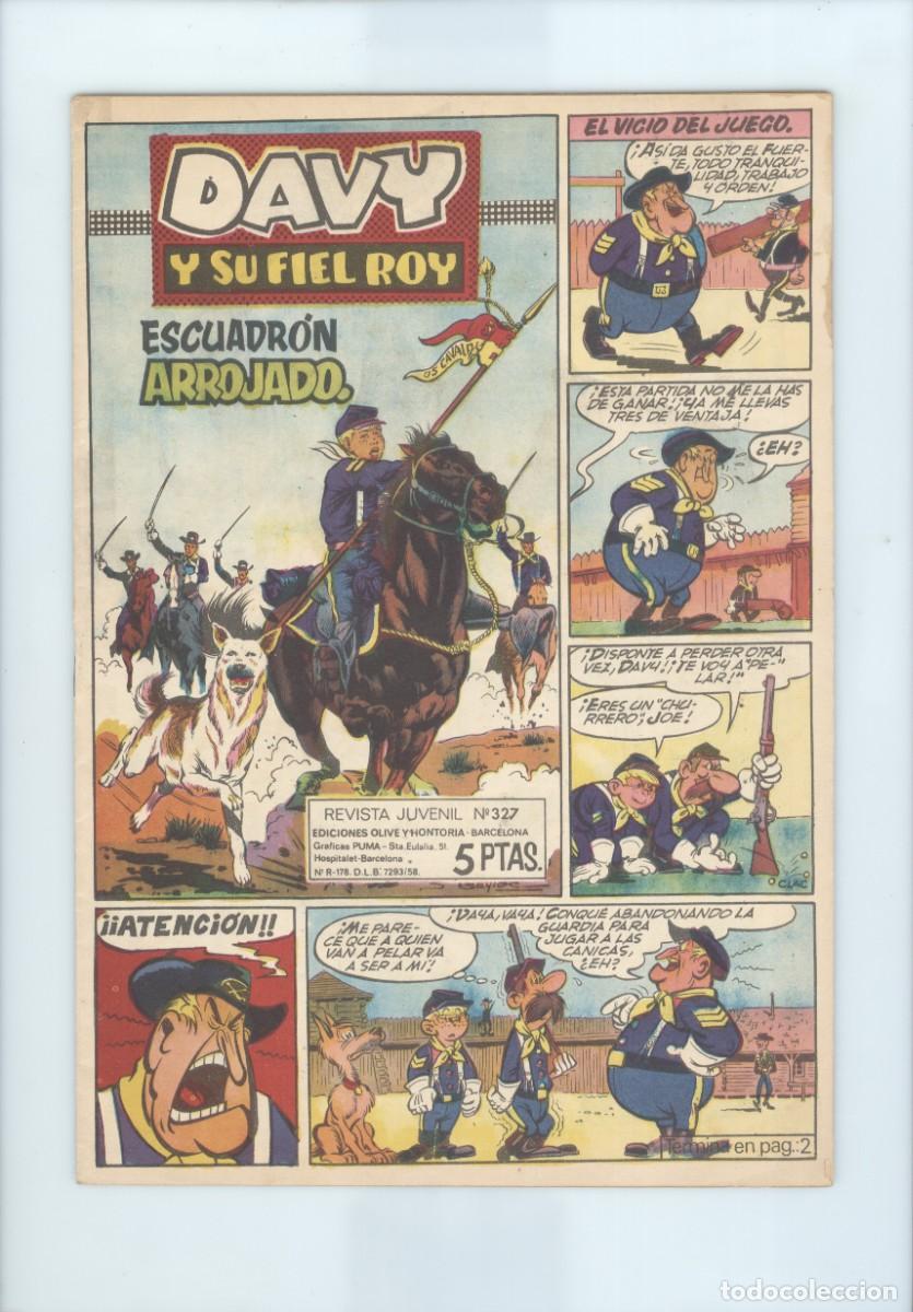 Tebeos: Olive y Hontoria. Davy y su fiel Roy. 327. - Foto 1