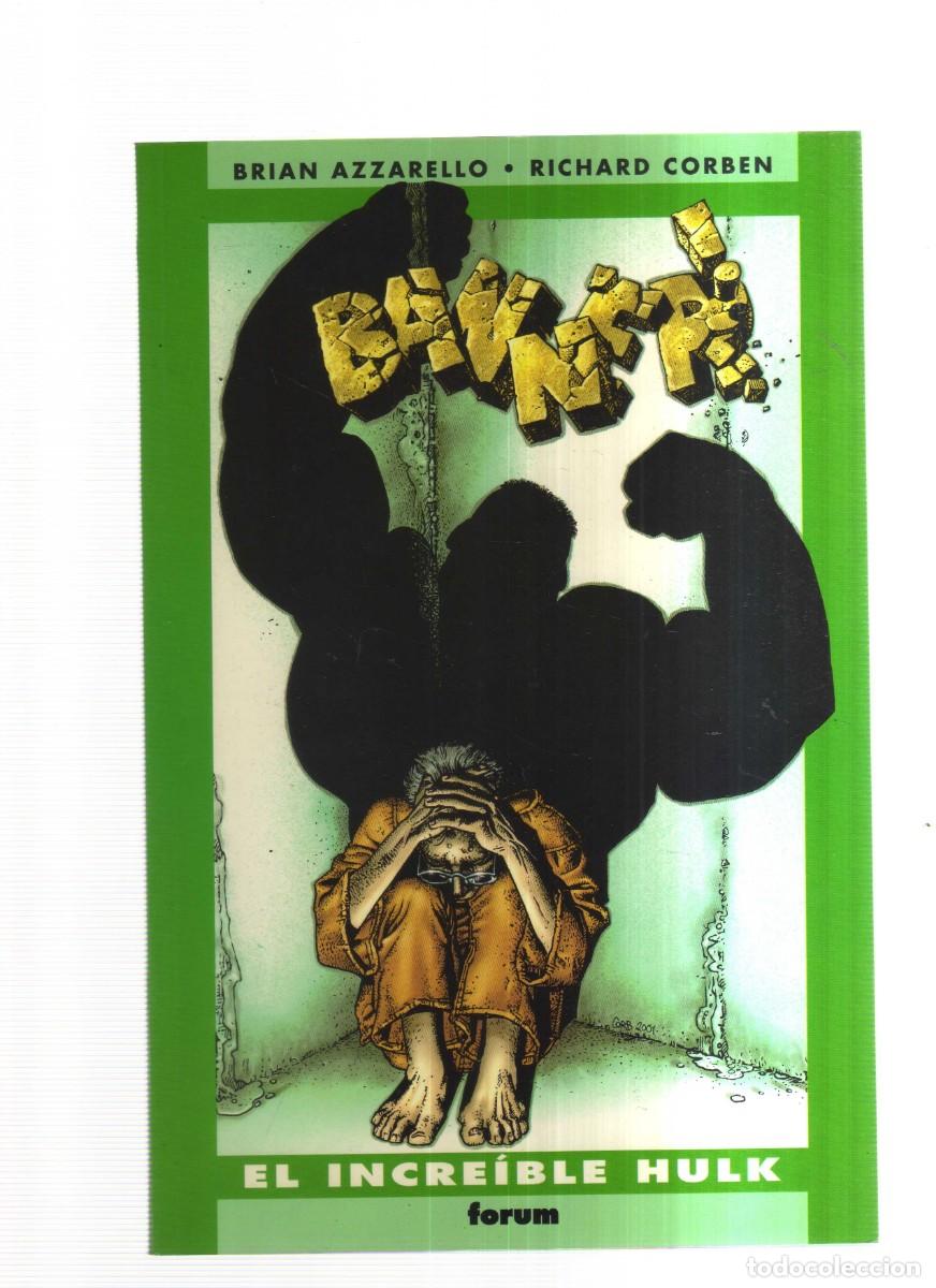 Tebeos: EL INCREIBLE HULK BANNER BRIAN AZZARELLO Y RICHARD CORBEN - Foto 1
