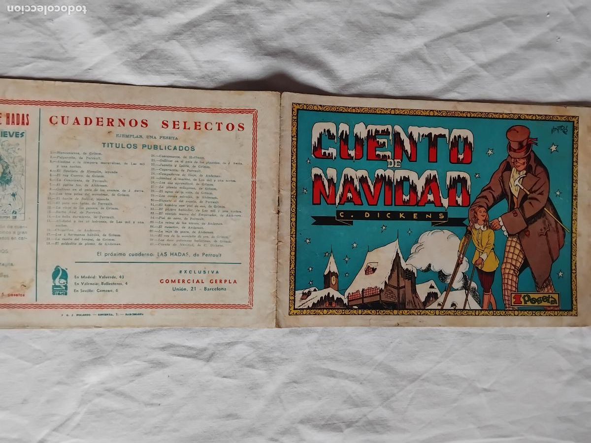 Tebeos: CUENTO DE NAVIDAD. CUADERNOS SELECTOS N&ordm; 40. CISNE GERPLA. ORIGINAL. - Foto 1