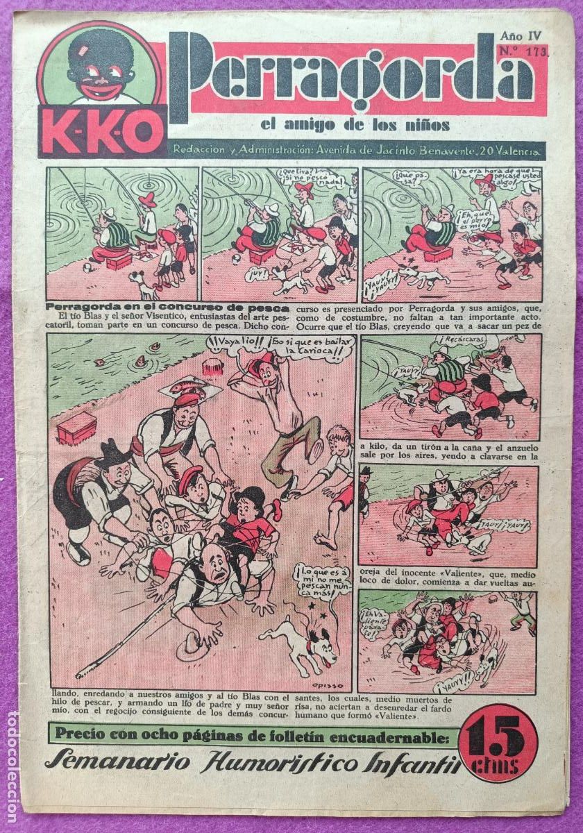 BDs: TEBEO PERRAGORDA EL AMIGO DE LOS NI&Ntilde;OS K-K-O A&Ntilde;O IV N&ordm;173 ED. GUERRI VALENCIA A&Ntilde;OS 30