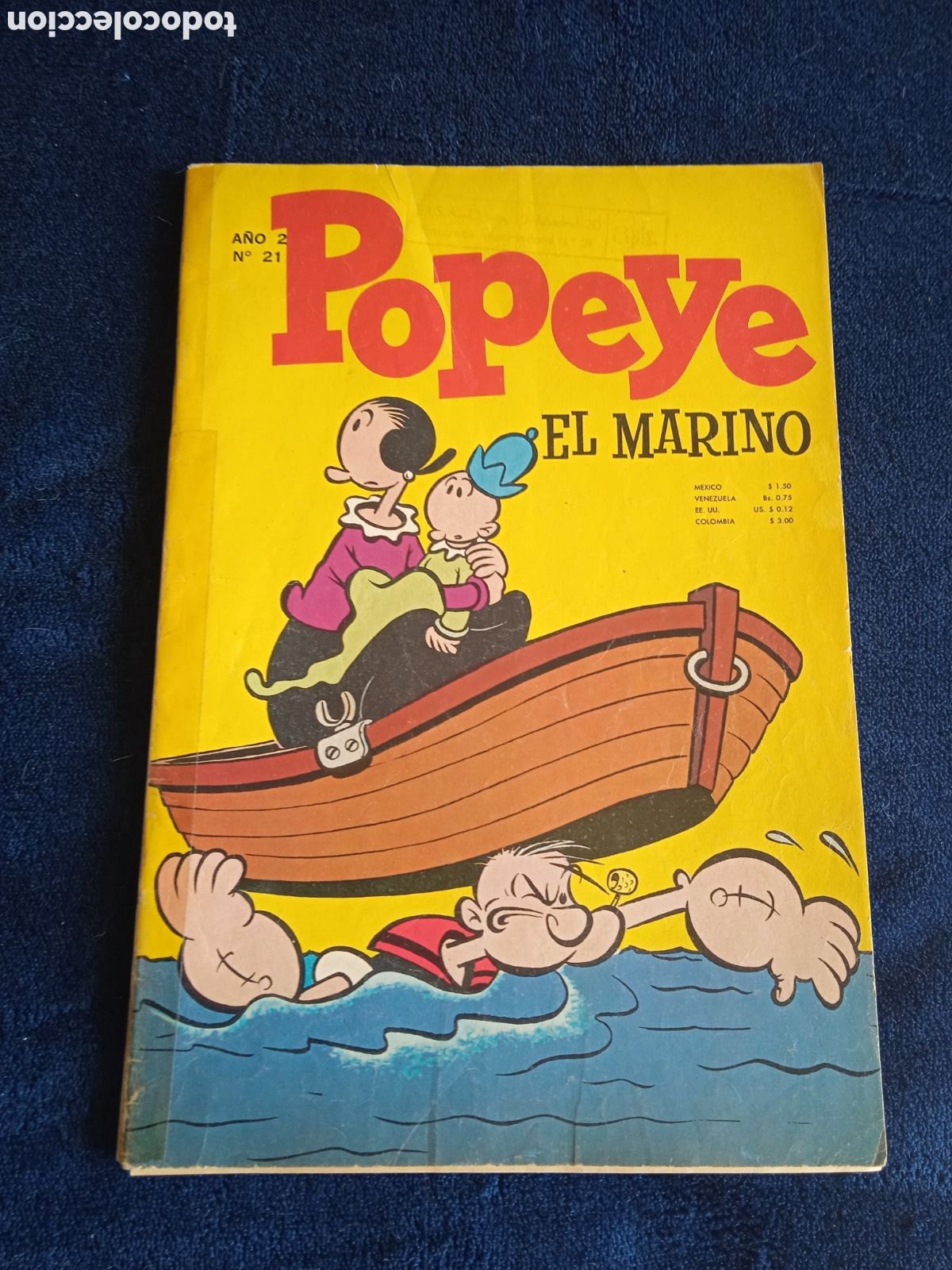 Tebeos: POPEYE EL MARINO N&ordm; 21, LA HISTORIA DE COCOLISO, A&Ntilde;O 1969