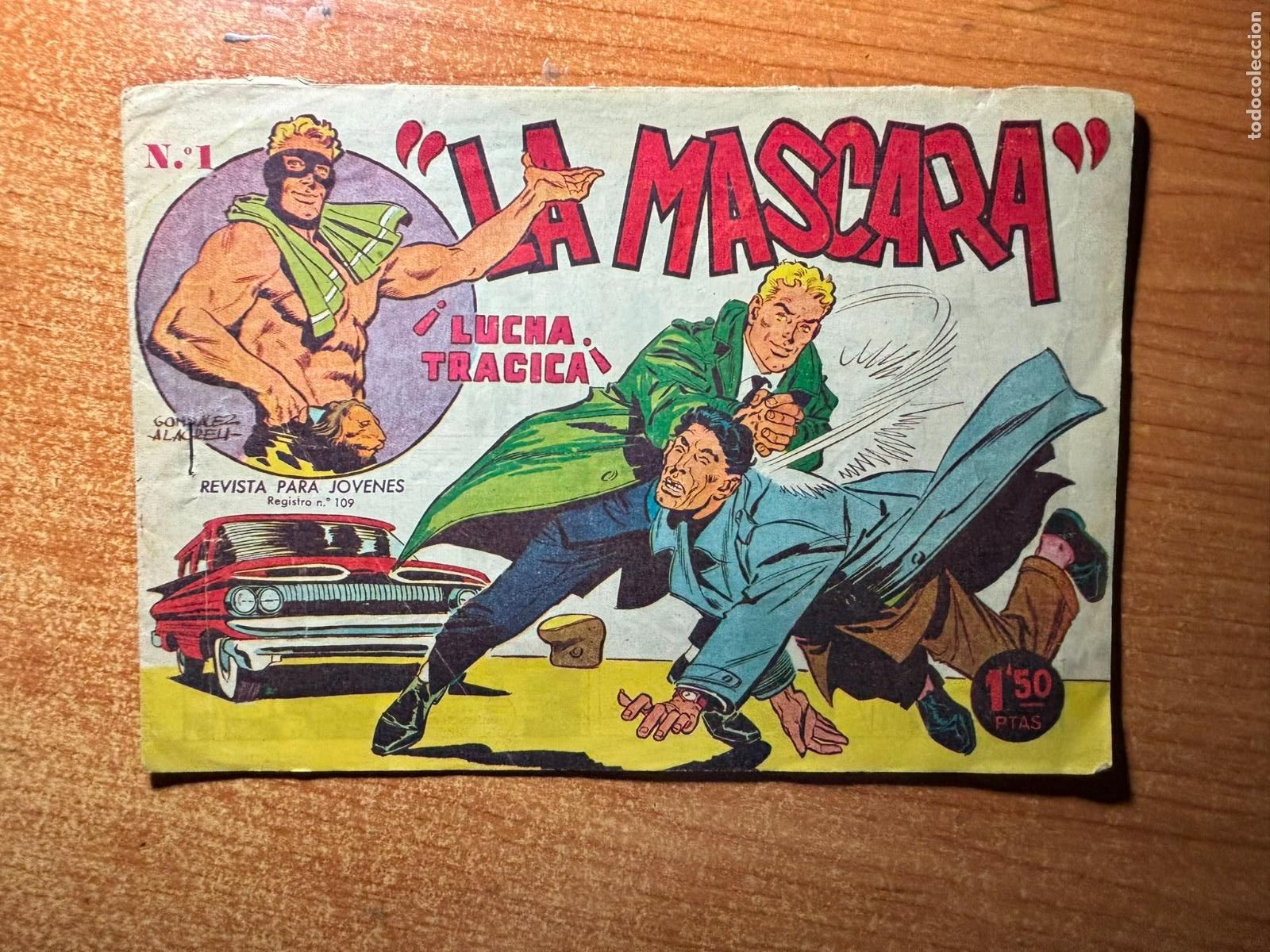 Tebeos: JIM DALE LA M&Aacute;SCARA N&ordm; 1 LUCHA TR&Aacute;GICA ED CREO 1961