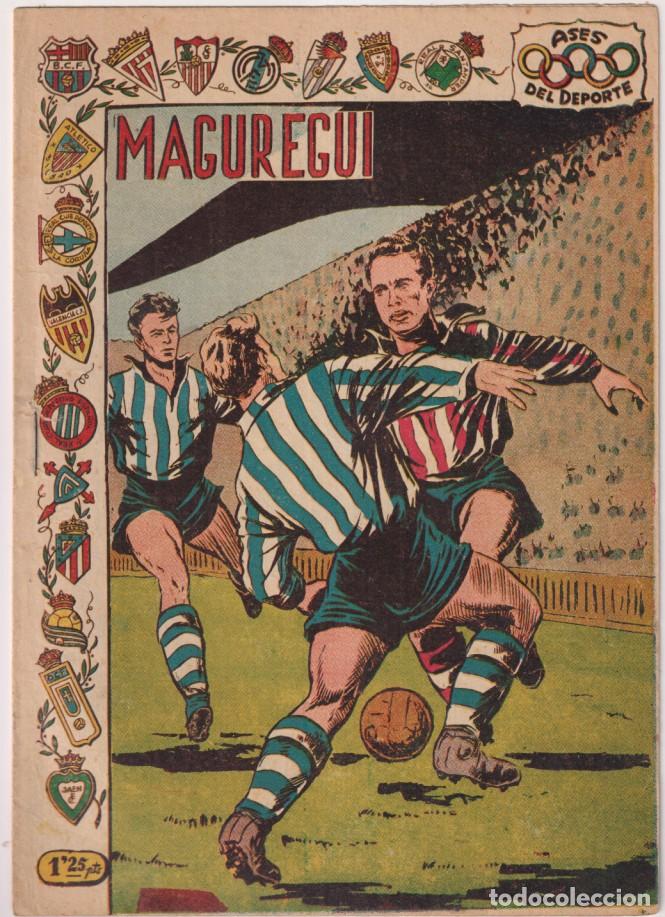 Tebeos: Ases del deporte n&ordm; 9. Maguregui. Ricart 1954 - Foto 1