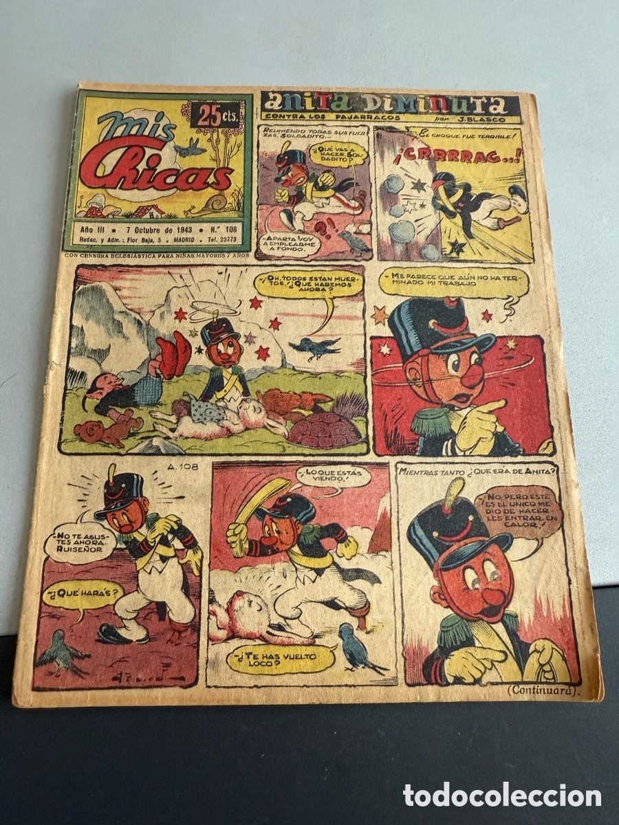 Tebeos: MIS CHICAS A&ntilde;o III Octubre de 1943 &bull; N.&deg; 108 - Foto 1