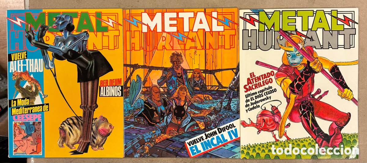 Tebeos: METAL HURLANT N&deg; 29, 34 y 42. LOTE DE 3 EJEMPLARES. CEESEPE, ALED-THAU, BEB DEUM, JOHN DIFOOL