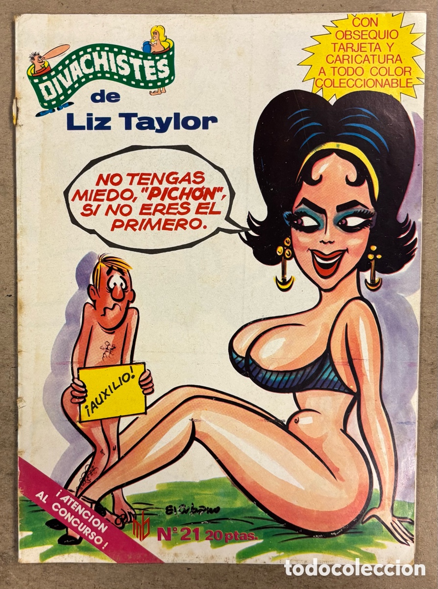 Tebeos: DIVACHISTES DE LIZ TAYLOR N&deg; 21 (EDITA MARC BEEN 1978). POSTER PORTADA Y CONTRAPORTADA INTERIOR.