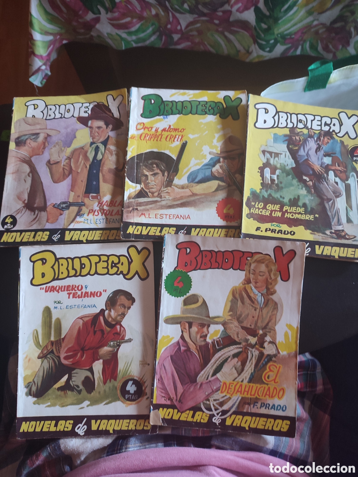 Tebeos: Colecci&oacute;n biblioteca x n&uacute;m 85,87,88,90,93 d&eacute;cada 40