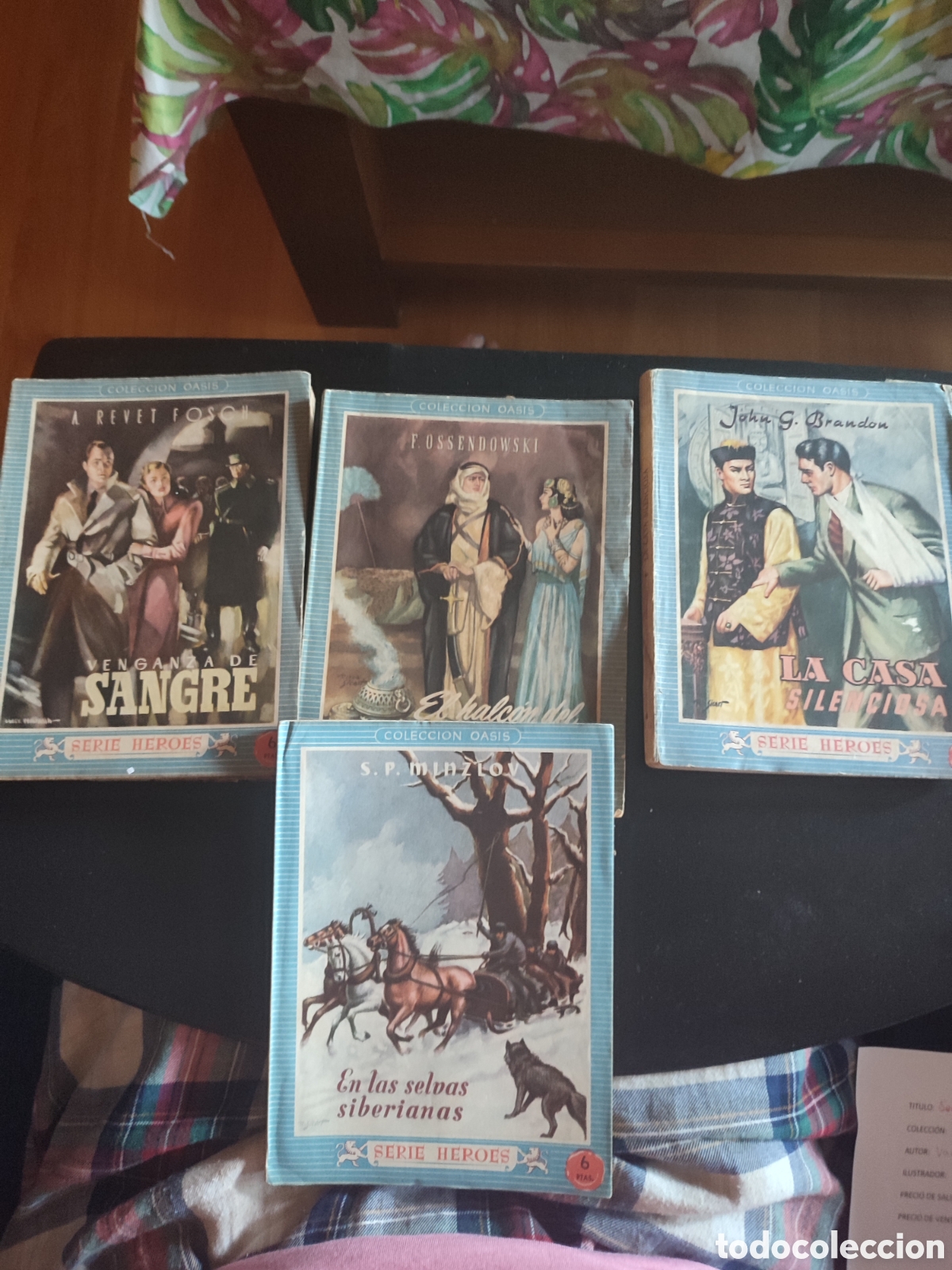 Tebeos: Colecci&oacute;n oasis serie h&eacute;roes n&uacute;m 1,2,3,4,5 Ed Reguera a&ntilde;o 1948