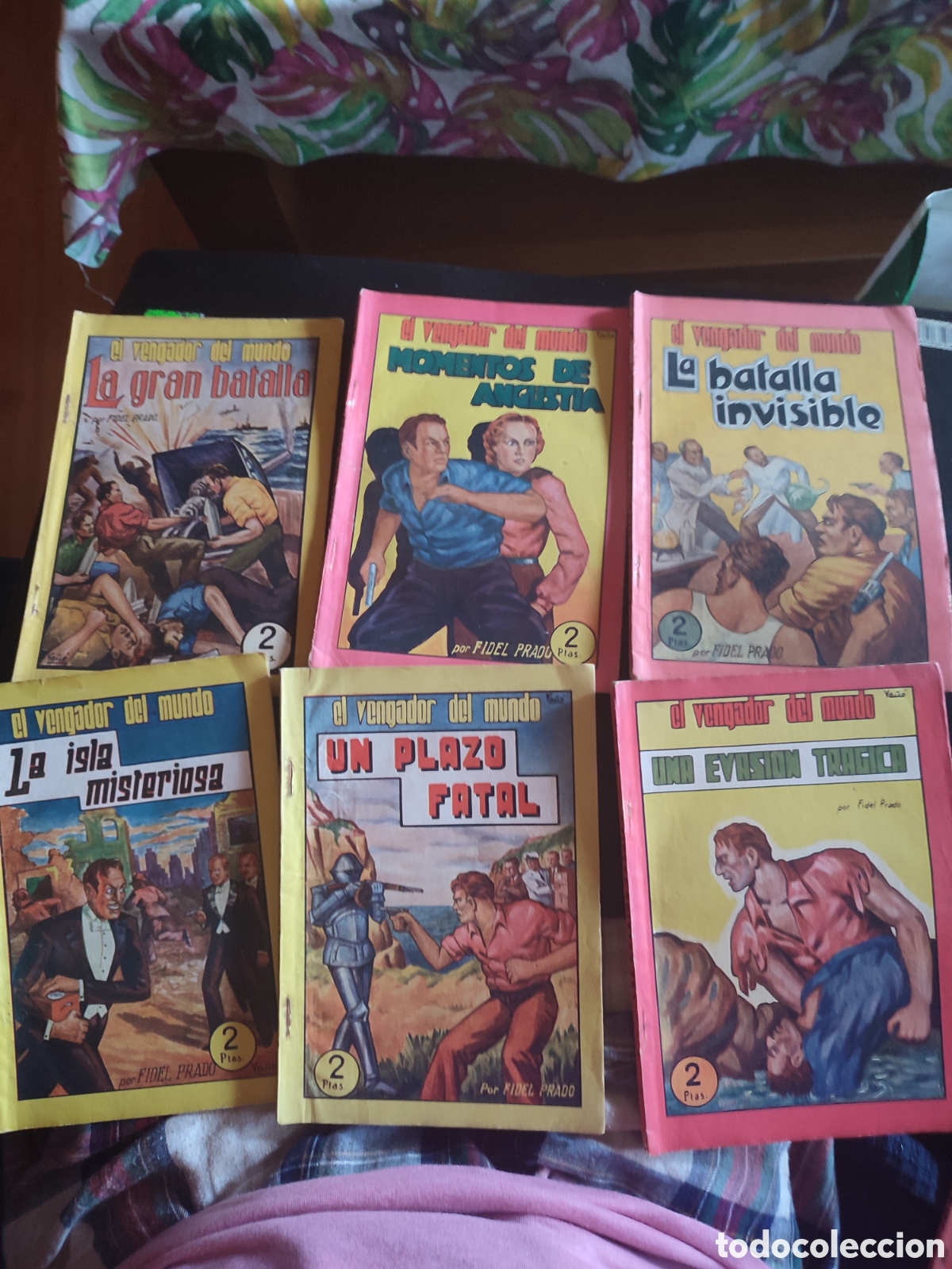 Tebeos: El vengador del mundo n&uacute;m 1,2,4,5,6,7,8,11 Fidel Prado