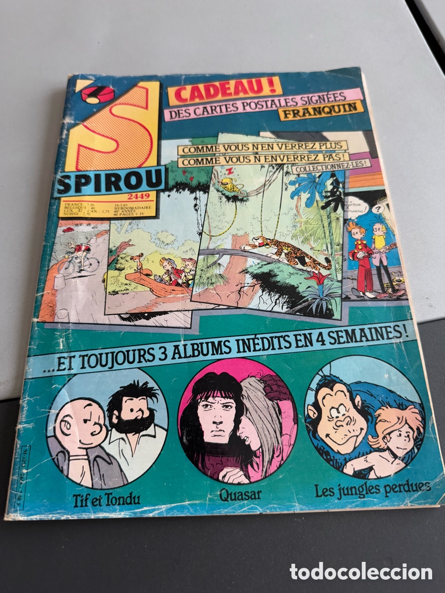 Tebeos: SPIROU. FRANCIA ( en Franc&eacute;s ) N 2449. Postal Interior