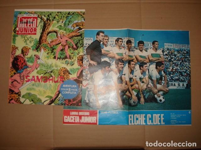 Tebeos: Gaceta Junior, 61, 1969, Universo Infantil, buen estado. Con l&aacute;mina del Elche