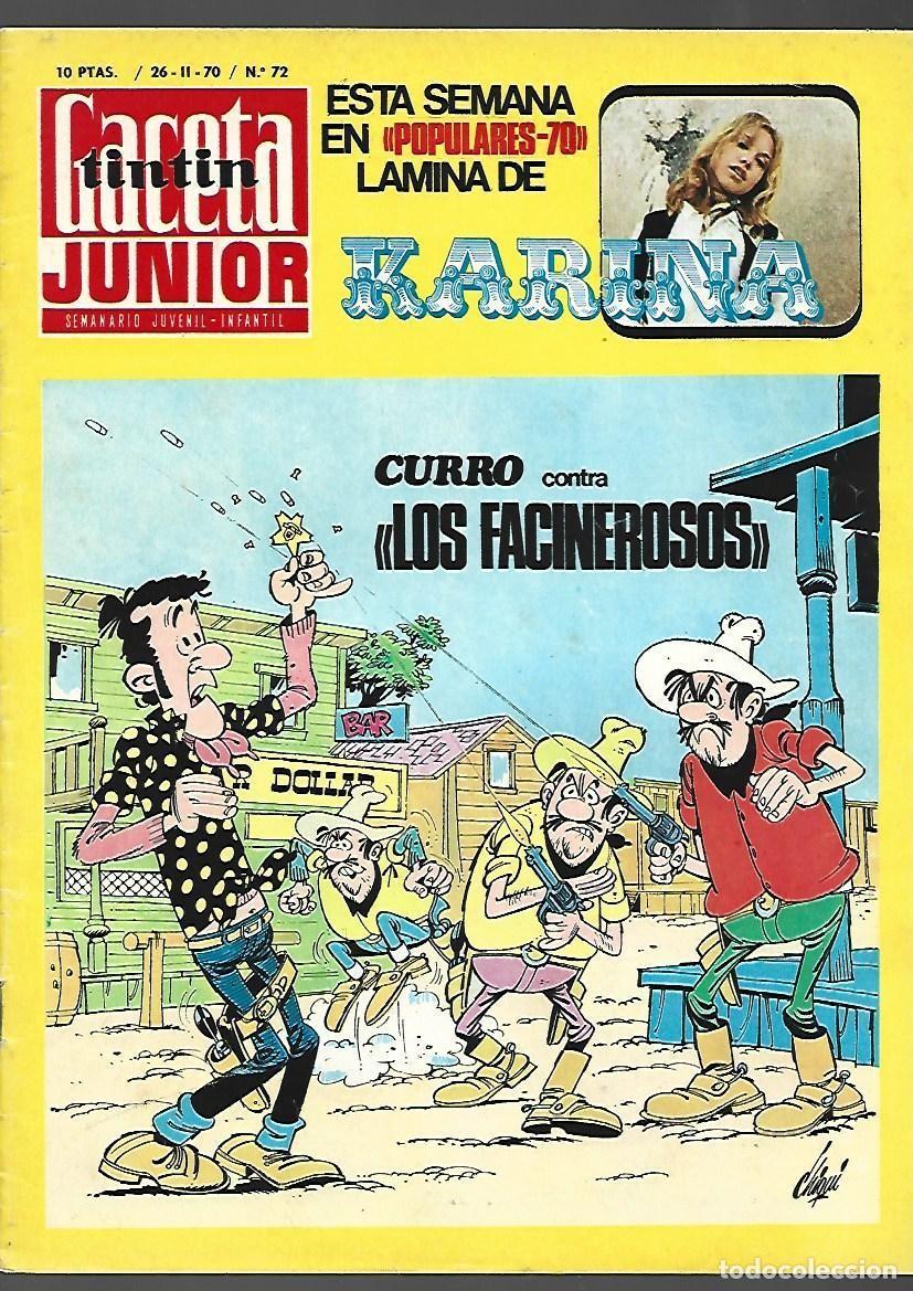 Tebeos: Gaceta Junior, 72, 1970, Universo Infantil, buen estado.
