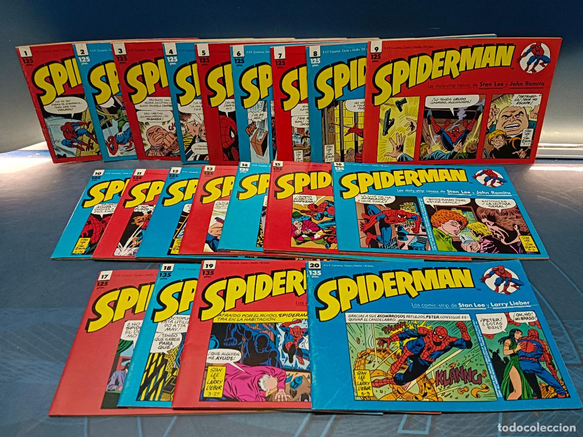 Tebeos: SPIDERMAN - TIRAS DE PRENSA- n&ordm; 1 al 20, comic apaisado, - DAILY-STRIPS COMICS