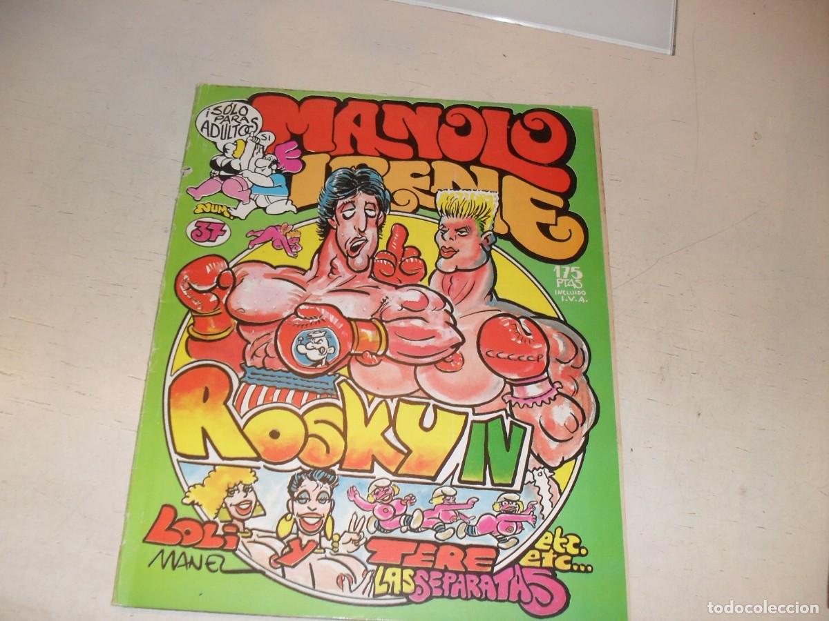 Tebeos: MANOLO E IRENE N&ordm; 37,CON PARODIA DE ROCKY,DE 72.MANEL FERRER EDITOR,1982