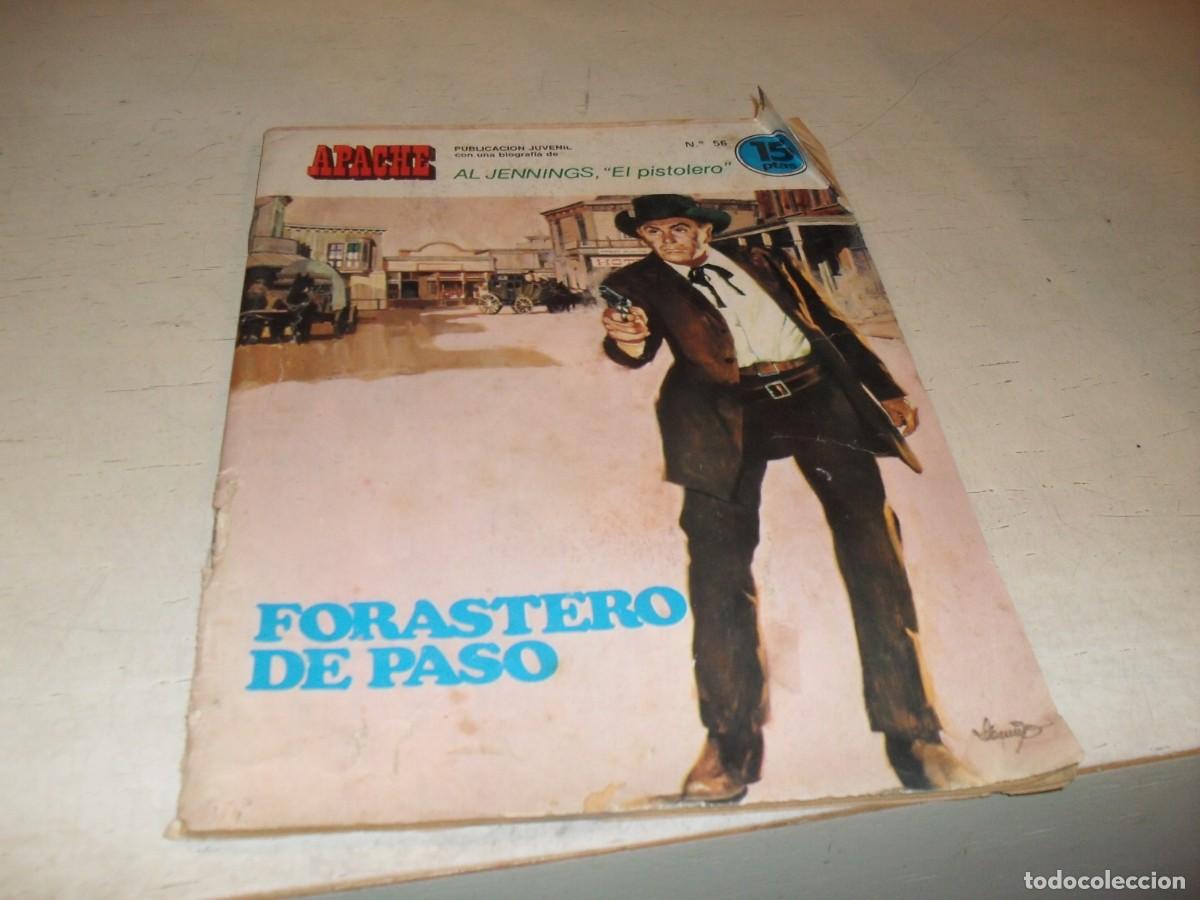 Tebeos: APACHE N&ordm; 56 FORASTERO DE PASO,CON CIELO AMARILLO EN CONTRAPORTADA,DE 64.EDITA ANCEO,1974