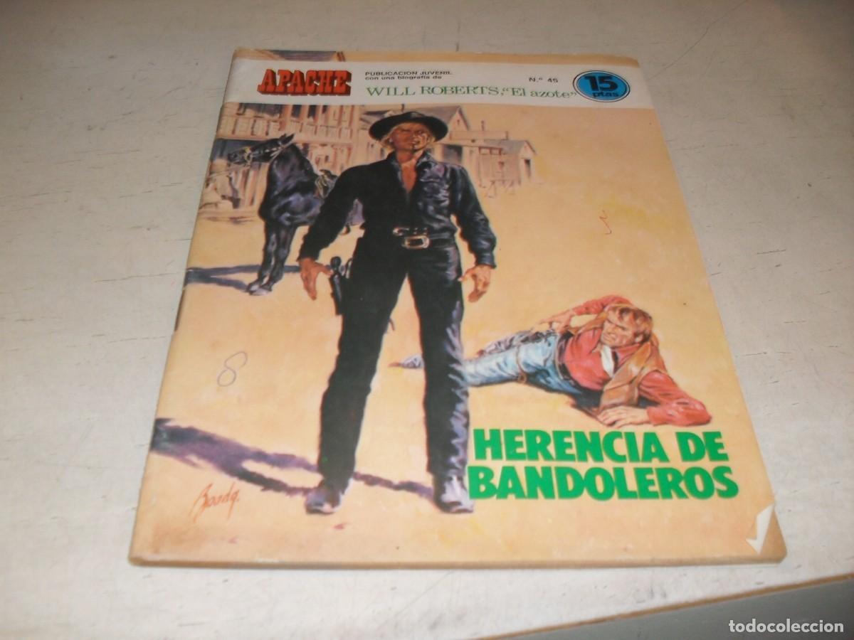 Tebeos: APACHE N&ordm; 45,HERENCIA DE BANDOLEROS,DIBUJA DUARTE,DE 64.EDITA ANCEO,1974