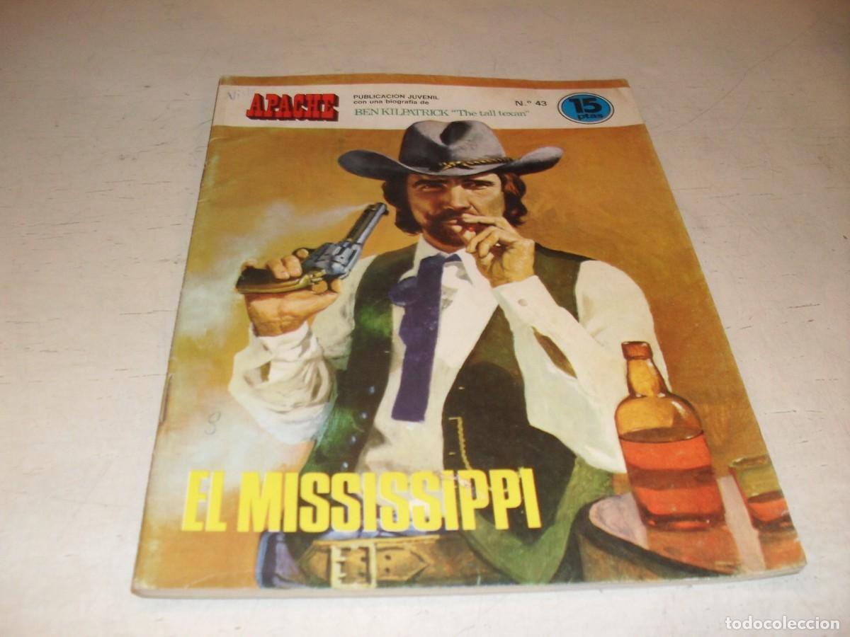Tebeos: APACHE N&ordm; 43,EL MISSISIPPI,DIBUJA J.DUARTE,DE 64.EDITA ANCEO,1974