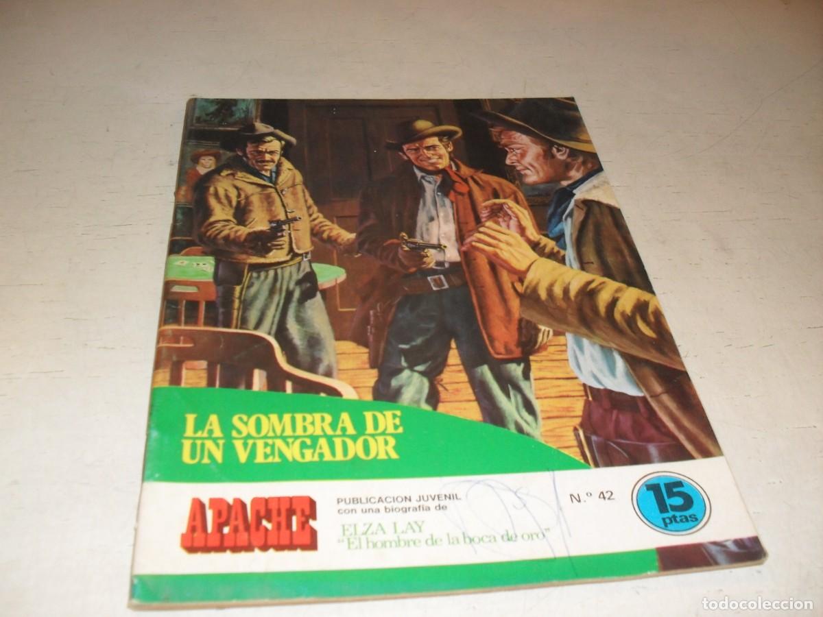 Tebeos: APACHE N&ordm; 42,LA SOMBRA DE UN VENGADOR,DIBUJA J.DUARTE,DE 64.EDITA ANCEO,1974