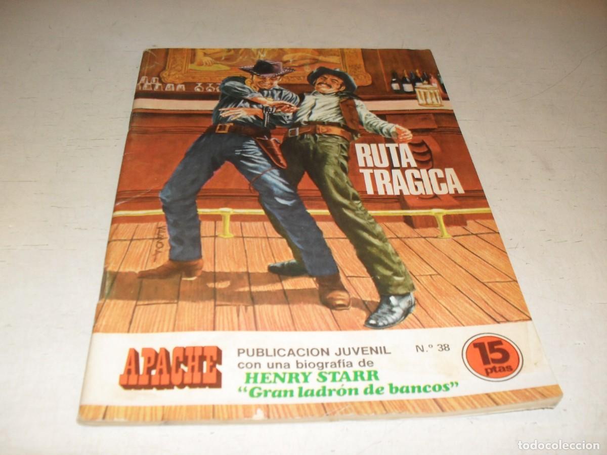 Tebeos: APACHE N&ordm; 38,RUTA TRAGICA,DIBUJA J.DUARTE,DE 64.EDITA ANCEO,1974