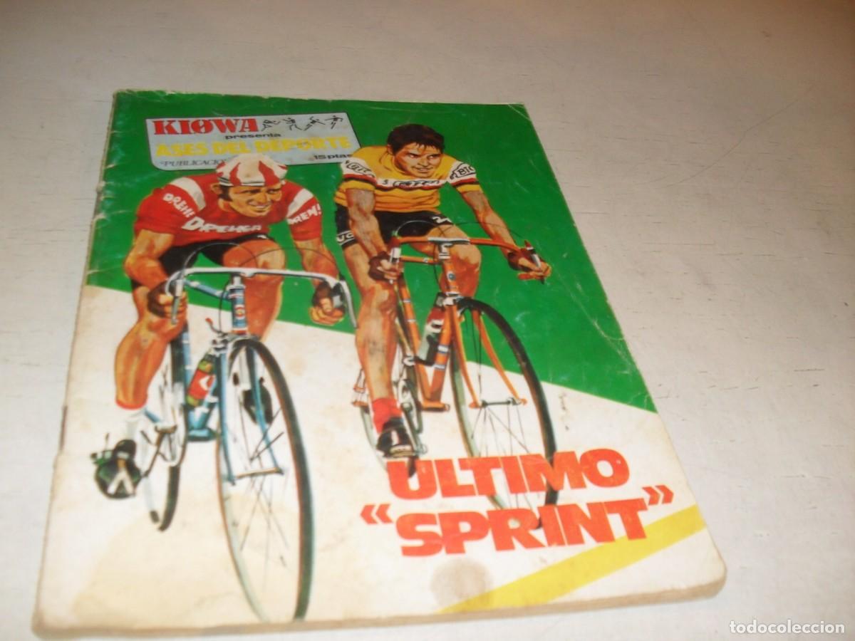 Tebeos: KIOWA PRESENTA ASES DEL DEPORTE N&ordm; 10,DE 56,ULTIMO SPRINT,DE JOSE NEBOT,1975