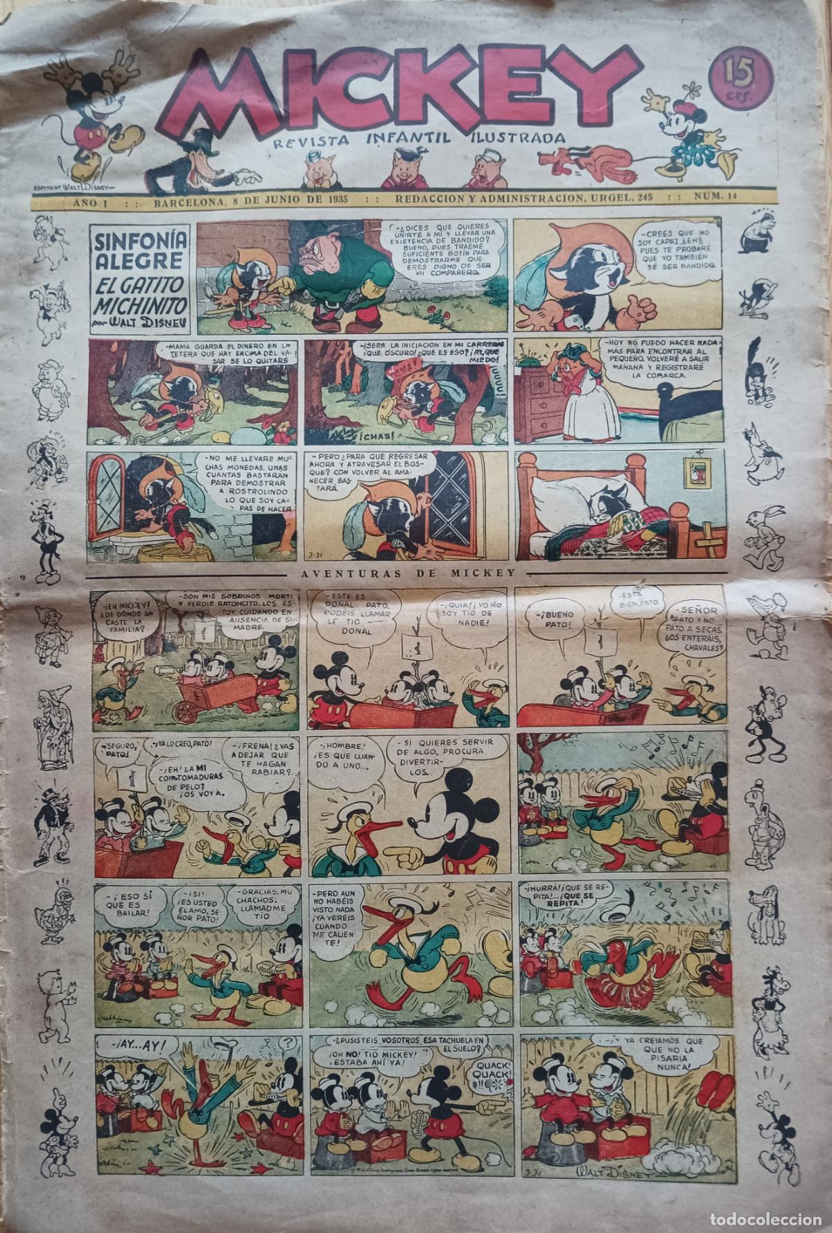 Tebeos: Mickey. Revista Infantil Ilustrada.