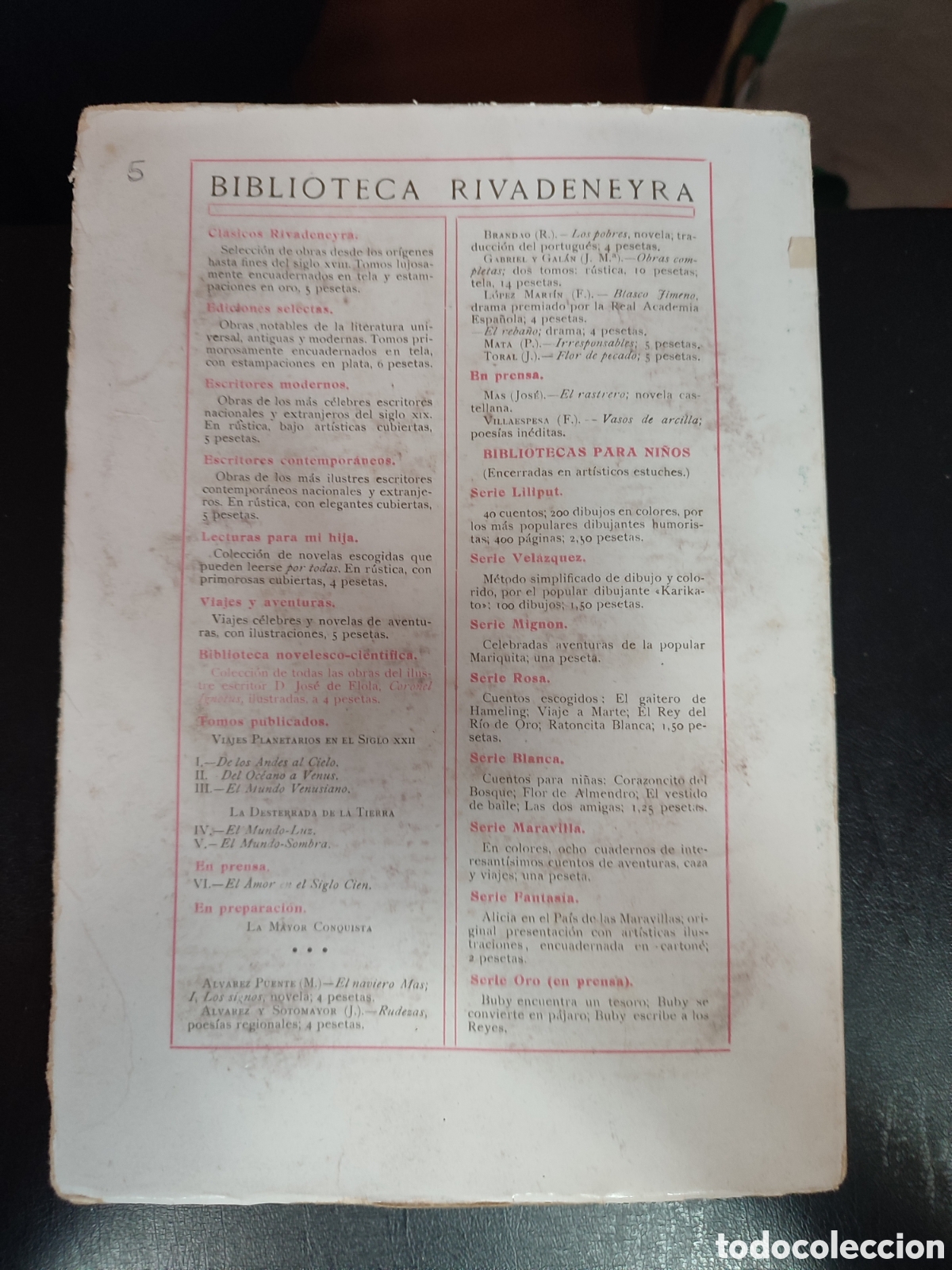 Tebeos: Biblioteca novelesco cient&iacute;fica ,d&eacute;cada de los a&ntilde;os 1920 n&uacute;m 5 - Foto 2