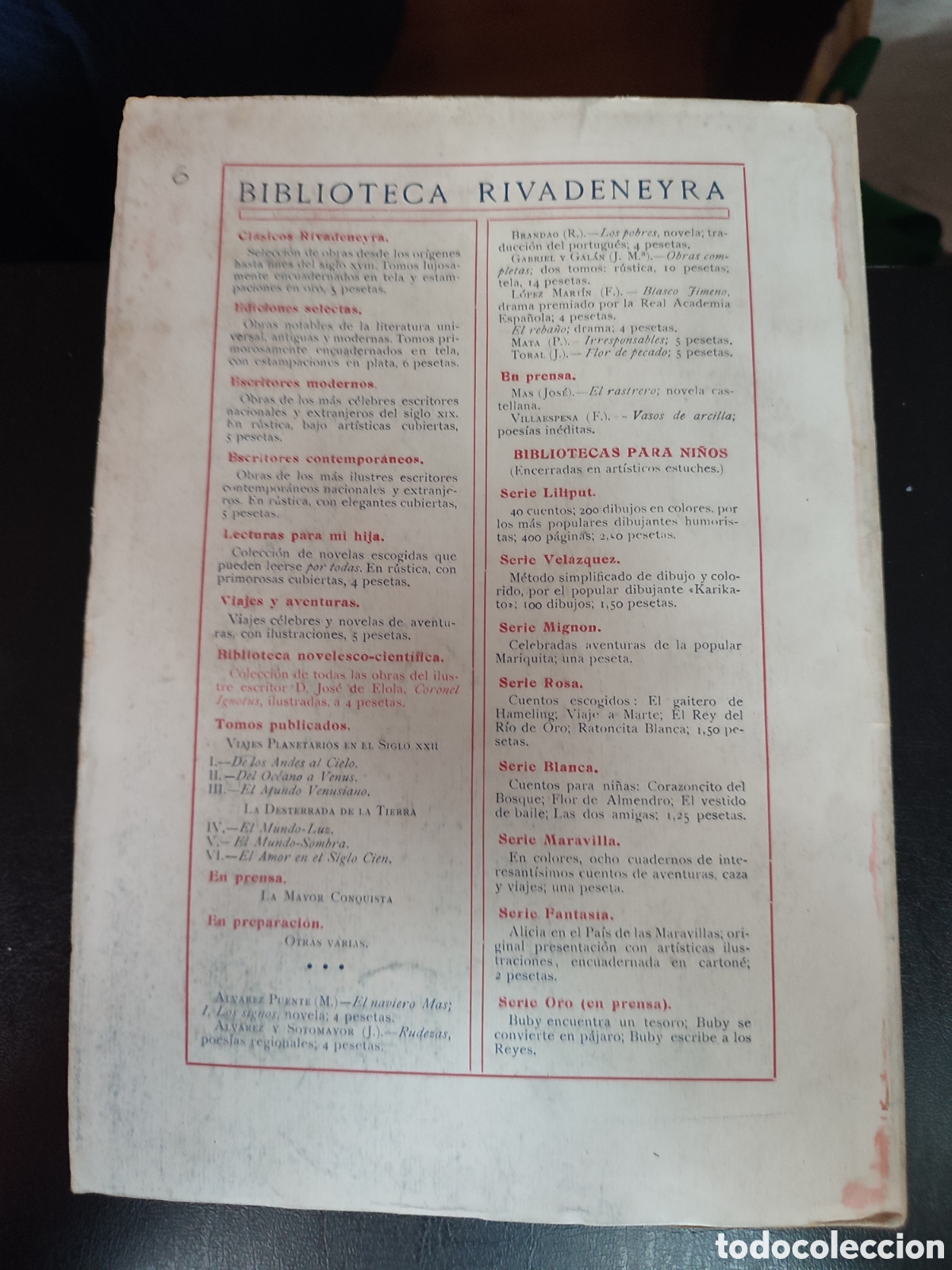 Tebeos: Biblioteca novelesco cient&iacute;fica ,d&eacute;cada de los a&ntilde;os 1920 n&uacute;m 6 - Foto 2