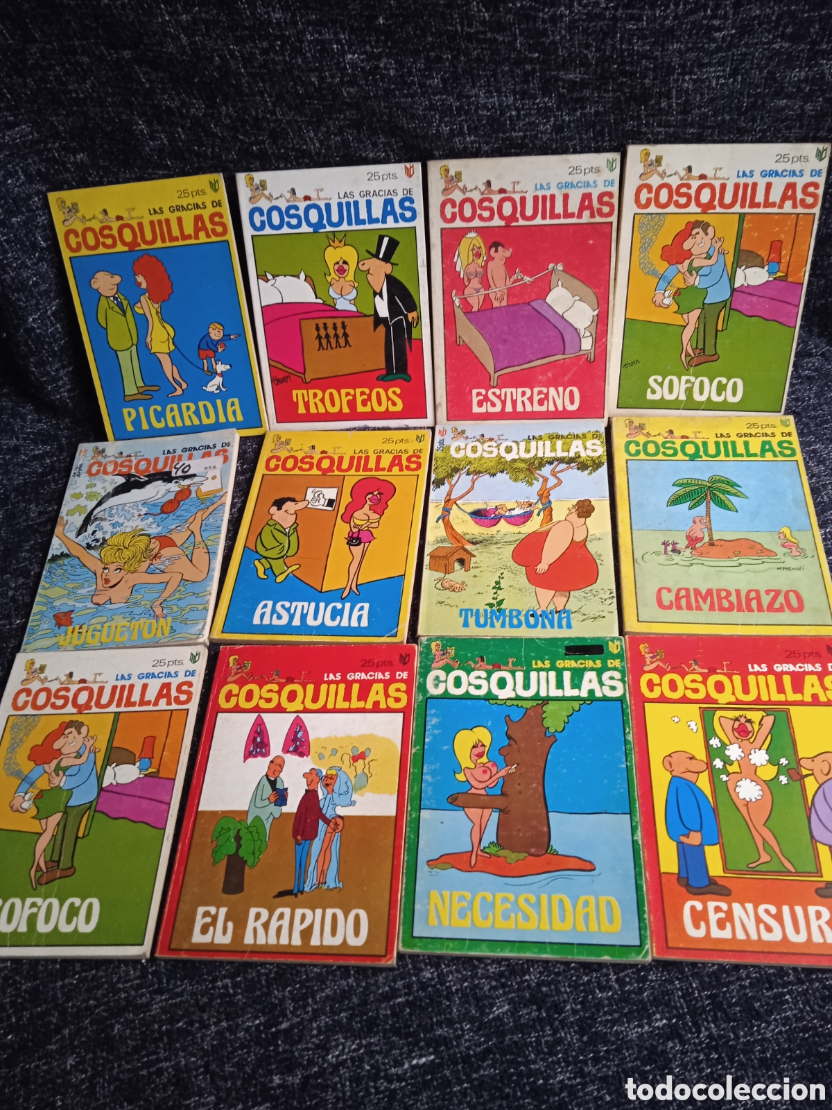Tebeos: LAS GRACIAS DE COSQUILLAS - LOTE DE 12 EJEMPLARES ( LIBROS DE CHISTES GRAFICOS )